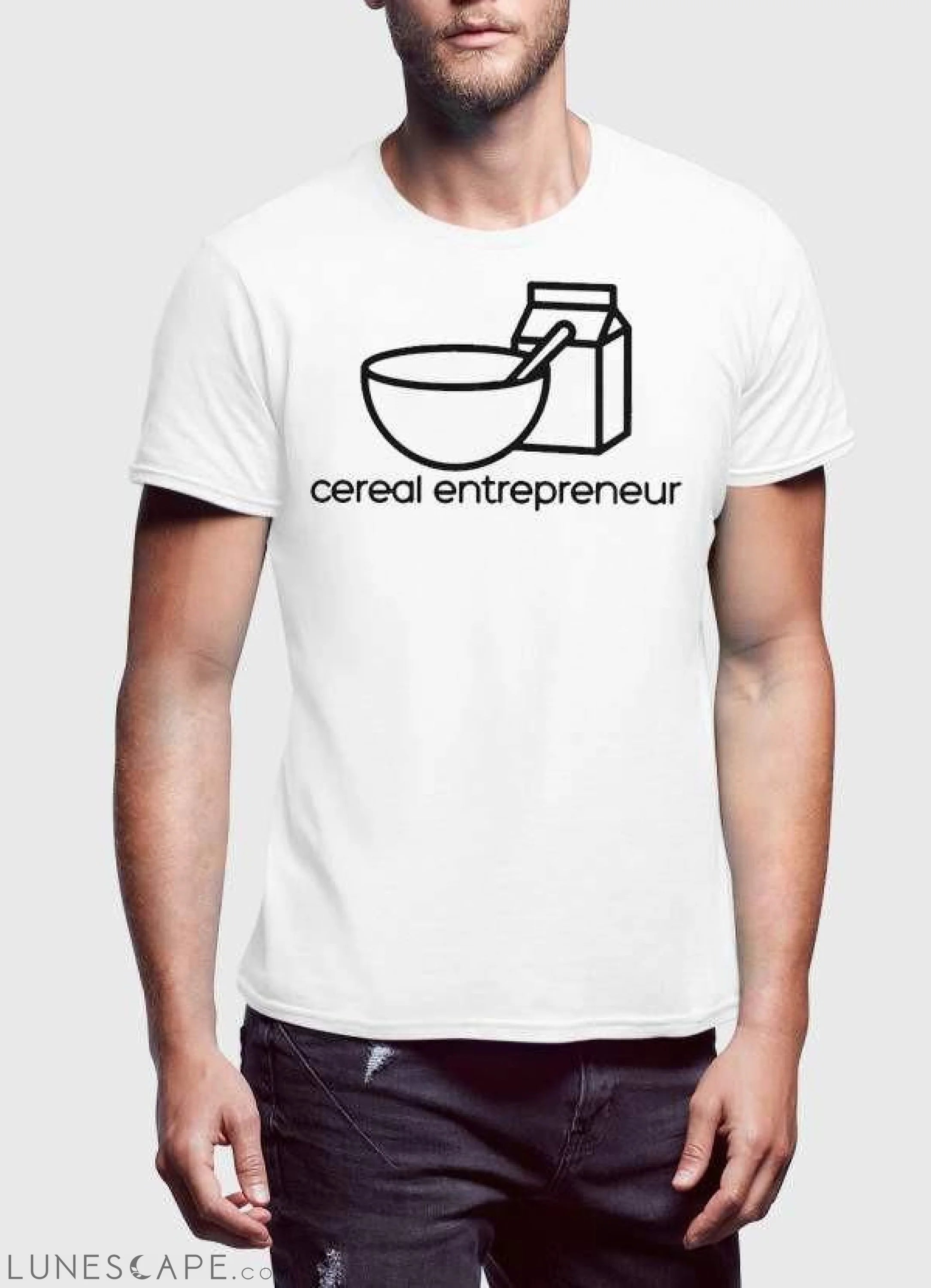 CEREAL ENTREPERNUR Printed T-shirt LUNESCAPE