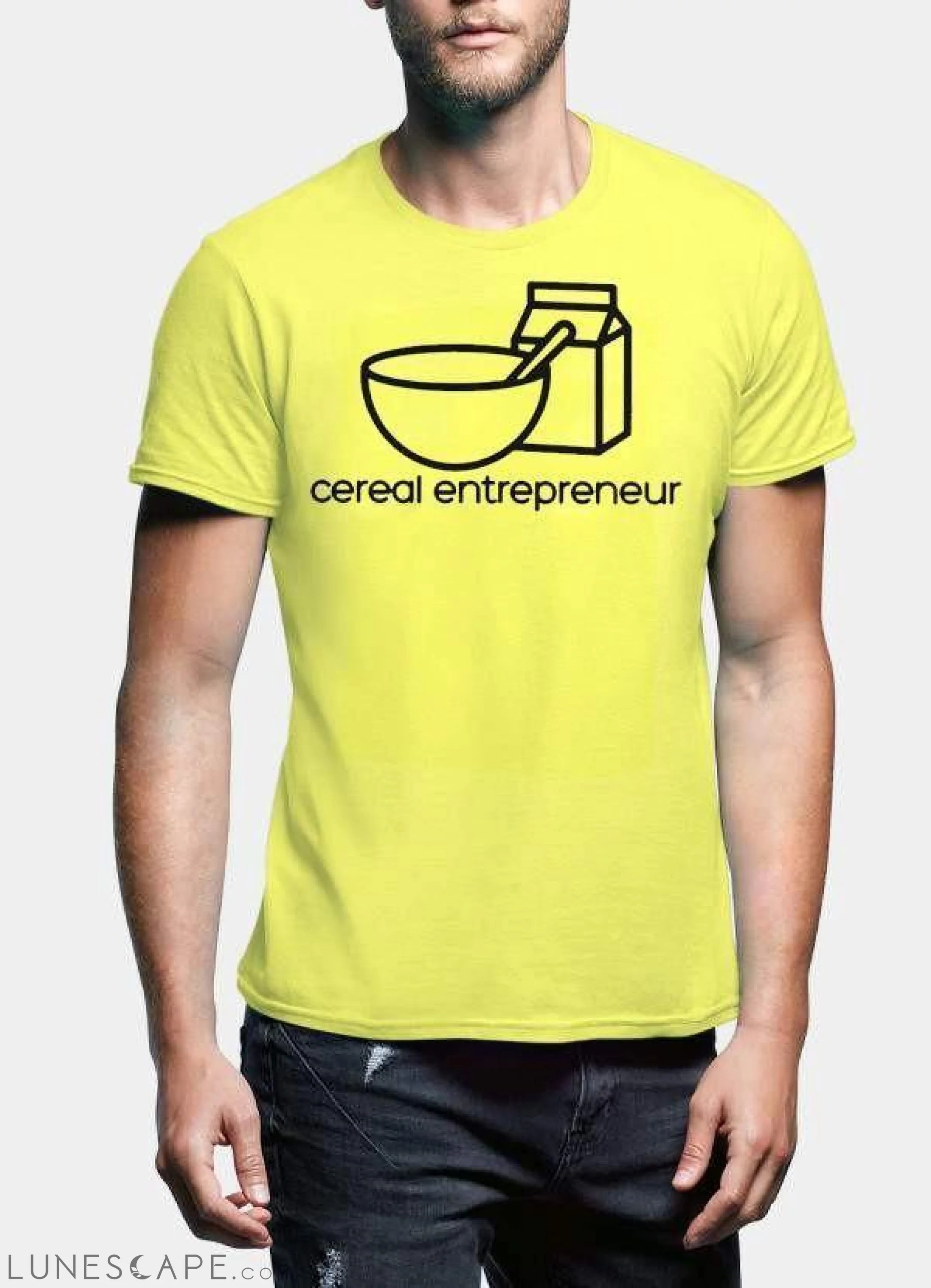 CEREAL ENTREPERNUR Printed T-shirt LUNESCAPE