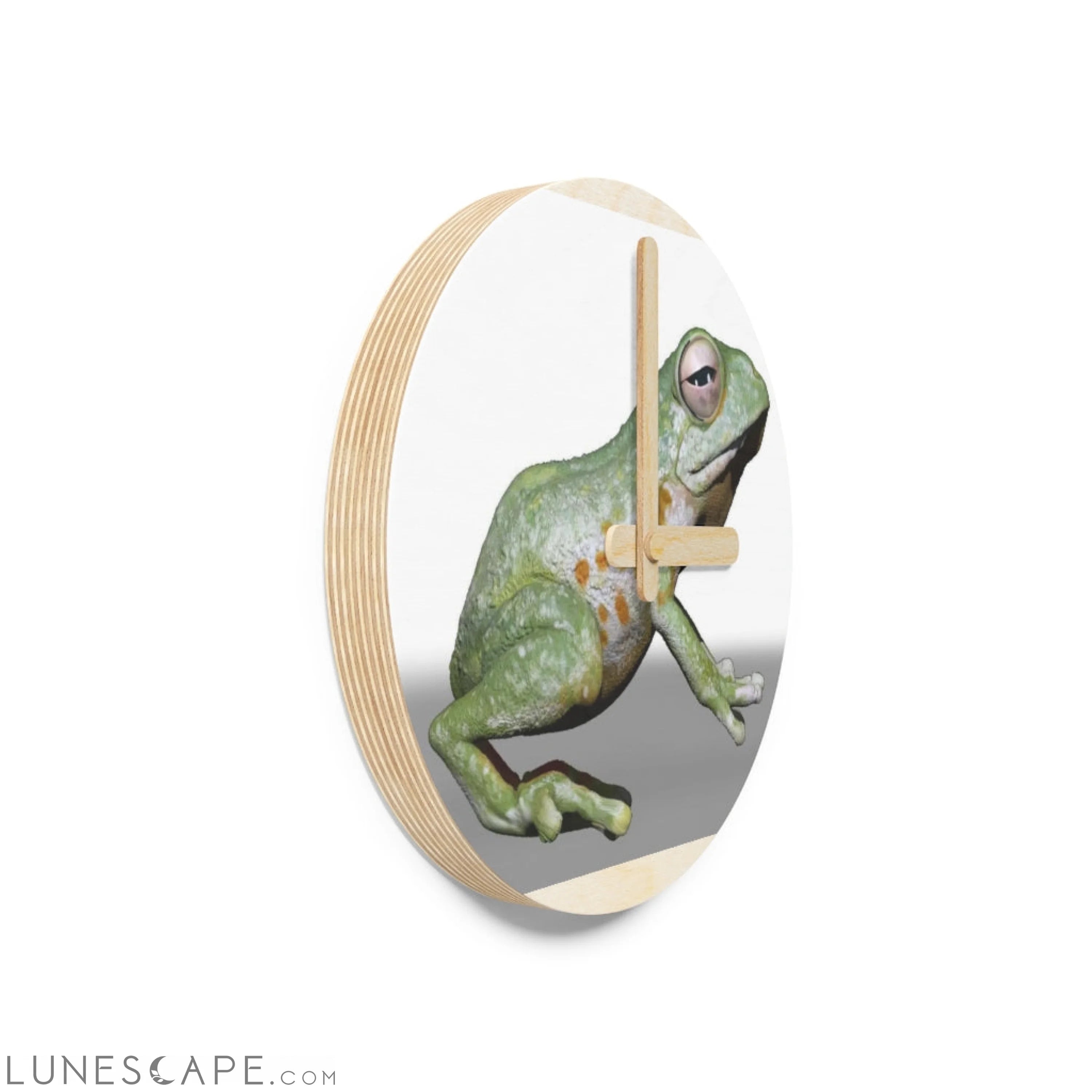 CG Frog Wooden Wall Clock LUNESCAPE
