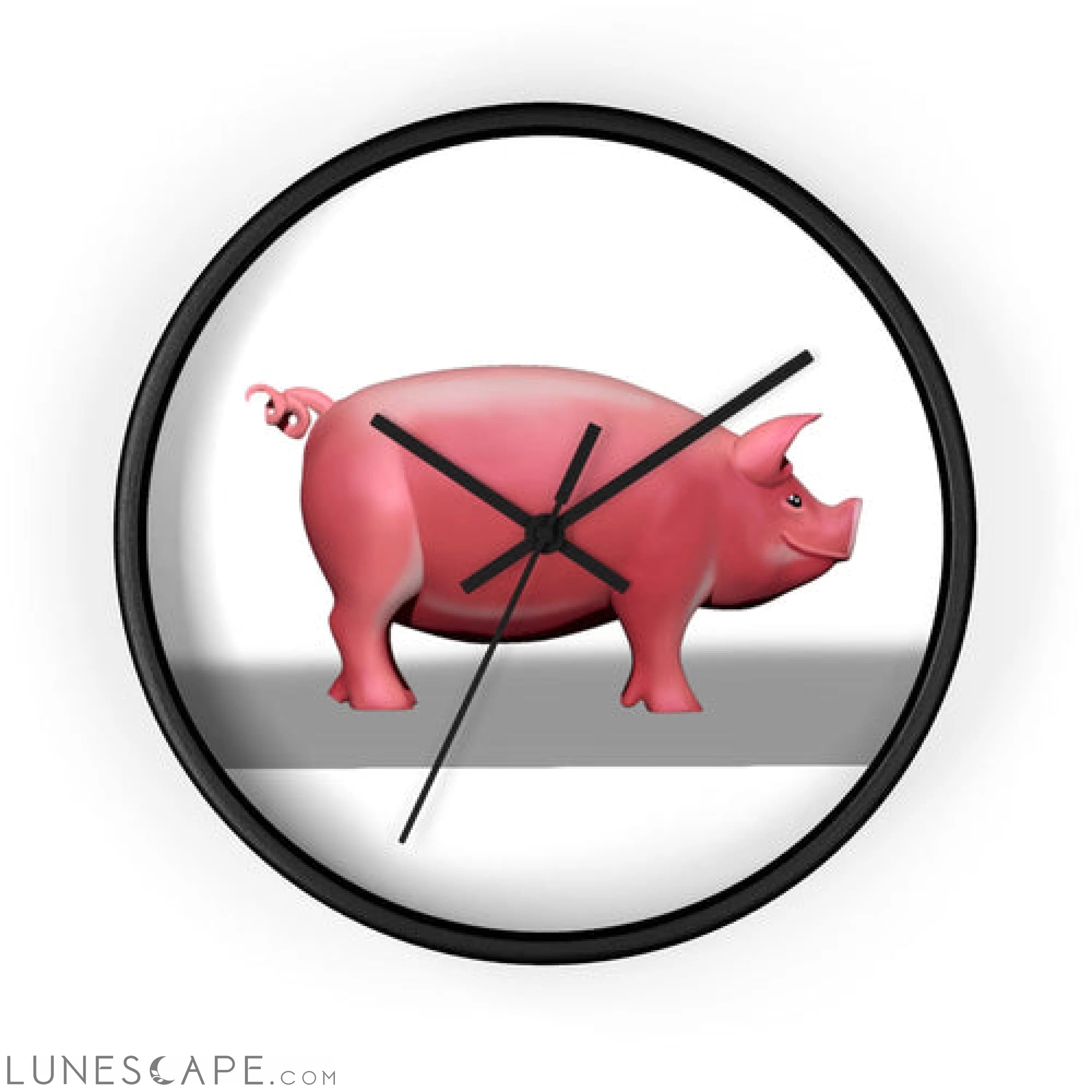CG Pig Wall clock LUNESCAPE