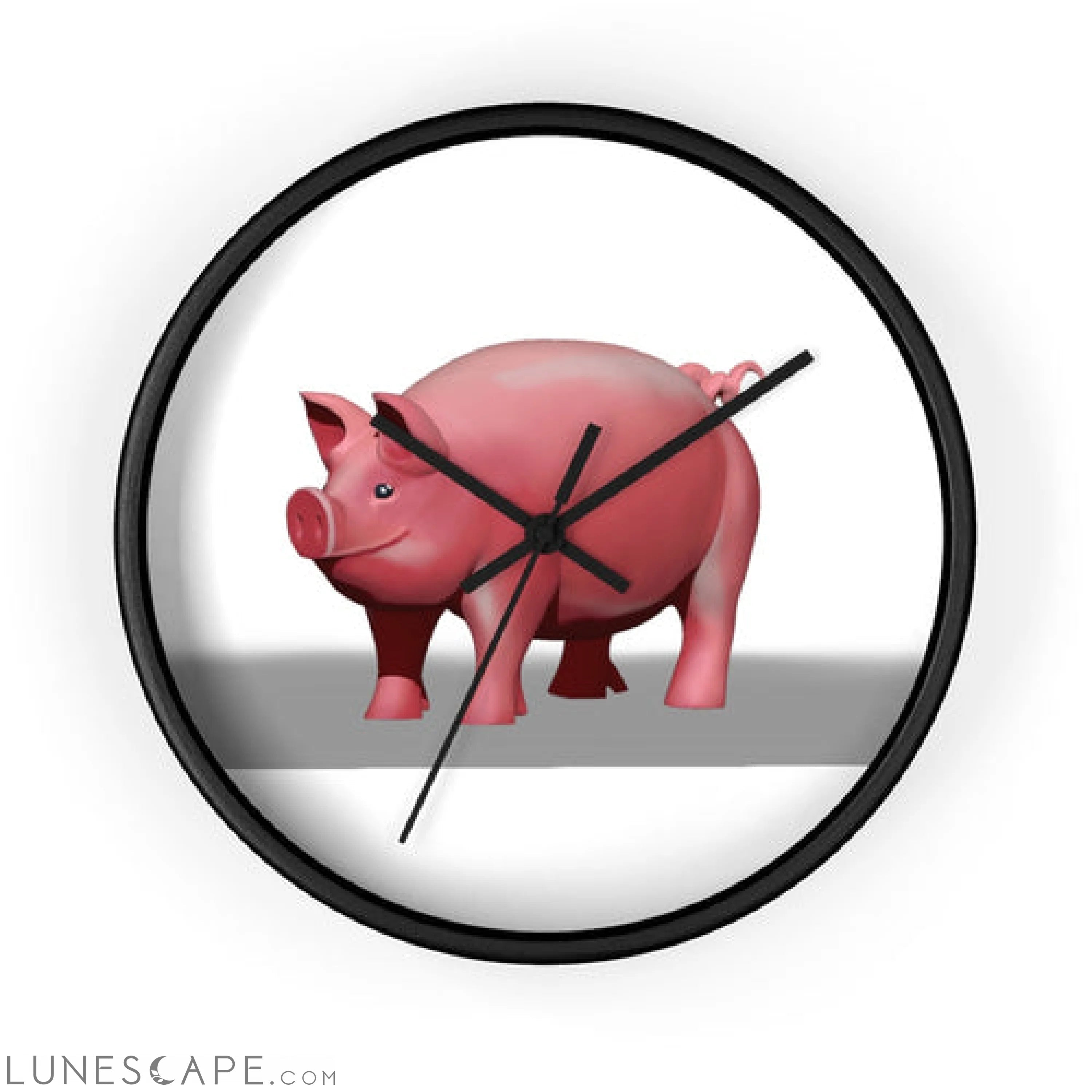 CG Pig Wall clock LUNESCAPE