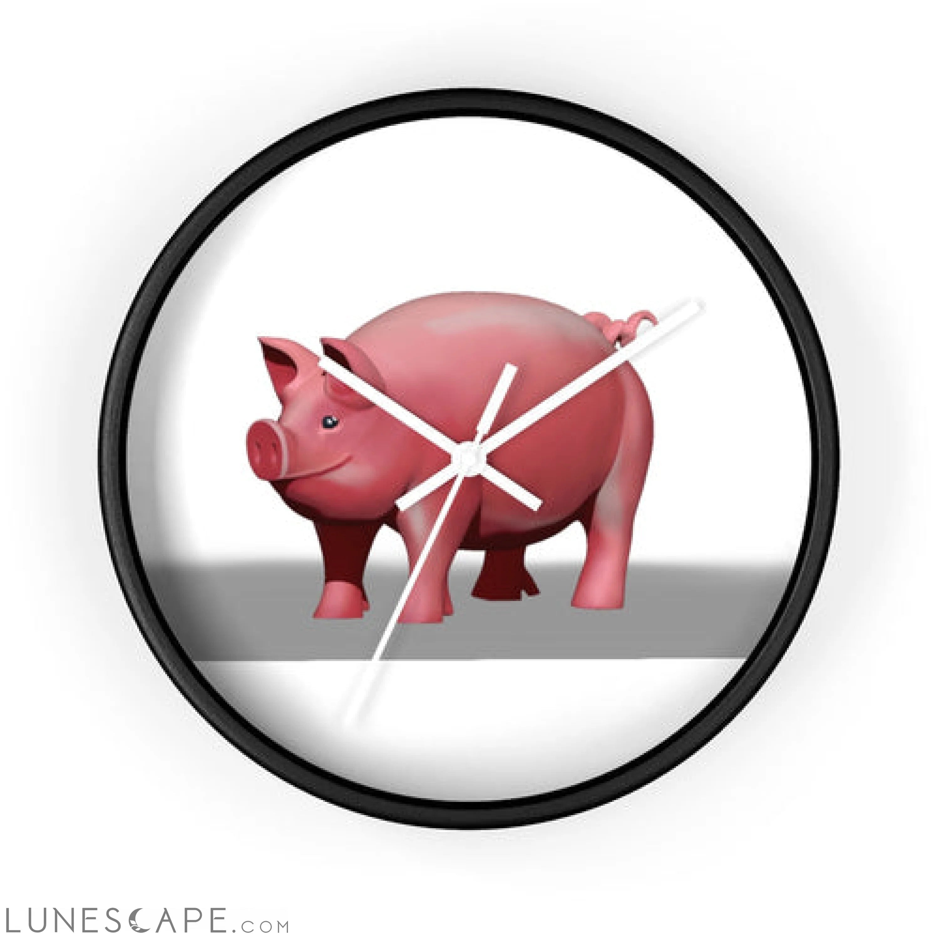 CG Pig Wall clock LUNESCAPE