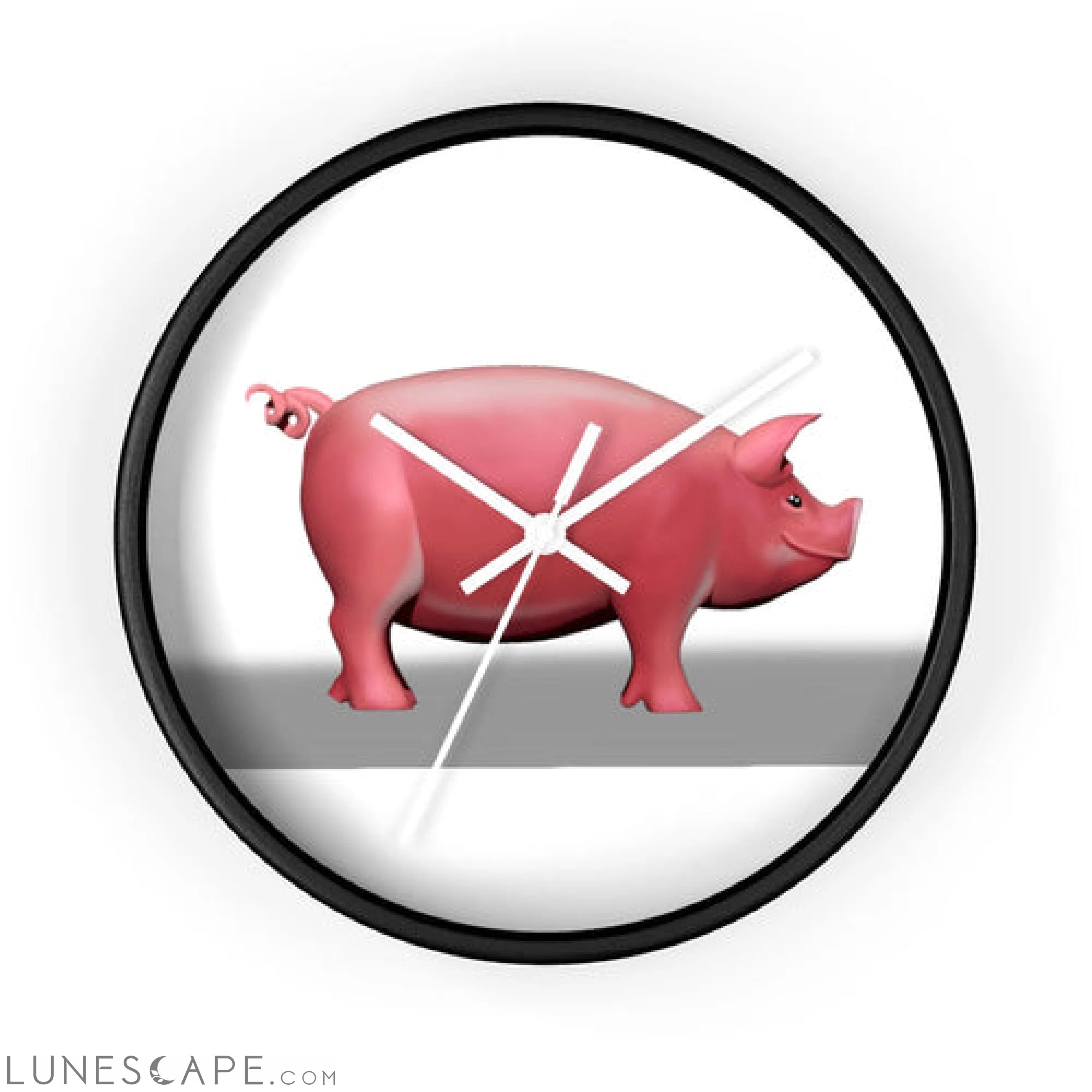 CG Pig Wall clock LUNESCAPE