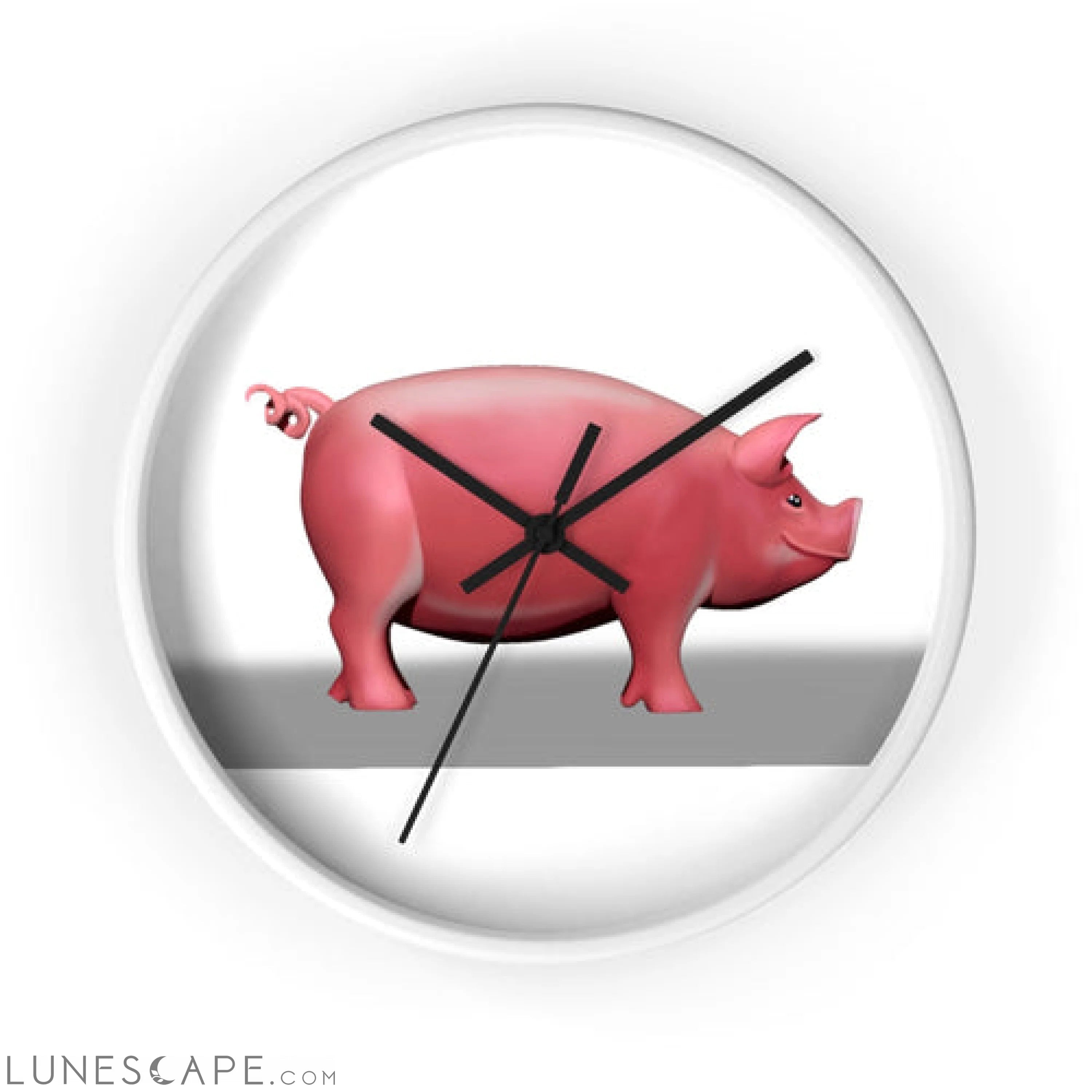 CG Pig Wall clock LUNESCAPE