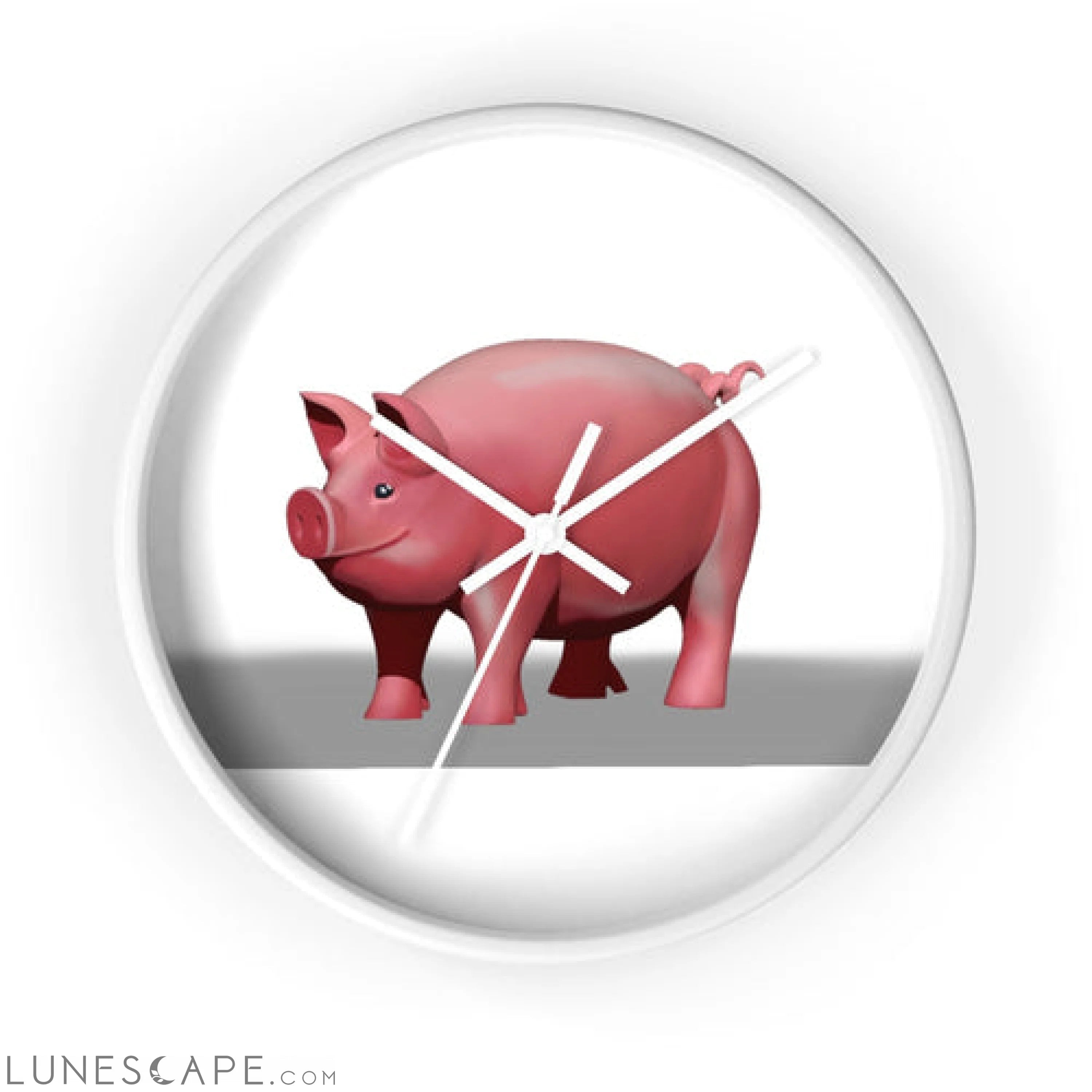CG Pig Wall clock LUNESCAPE