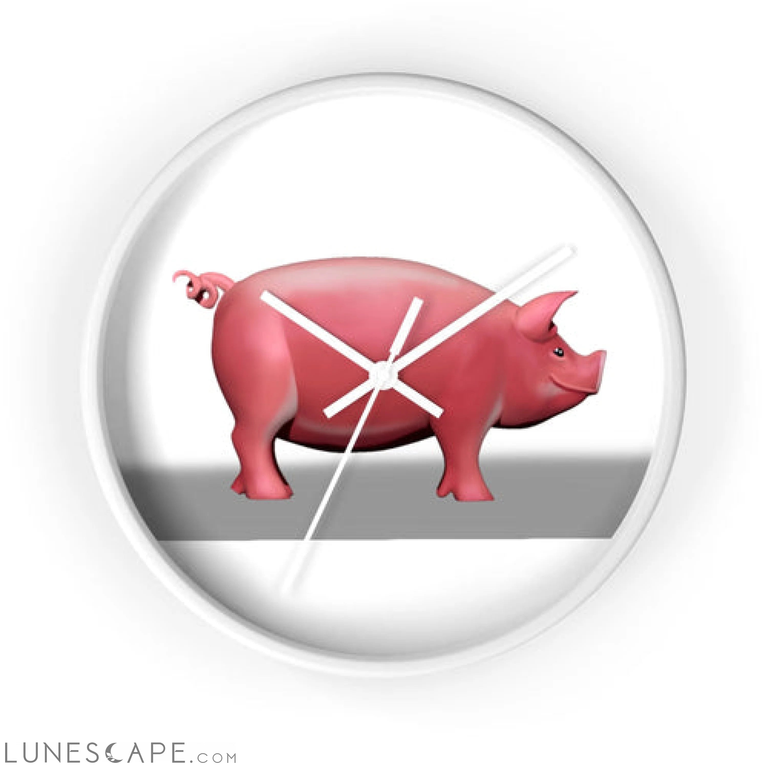 CG Pig Wall clock LUNESCAPE
