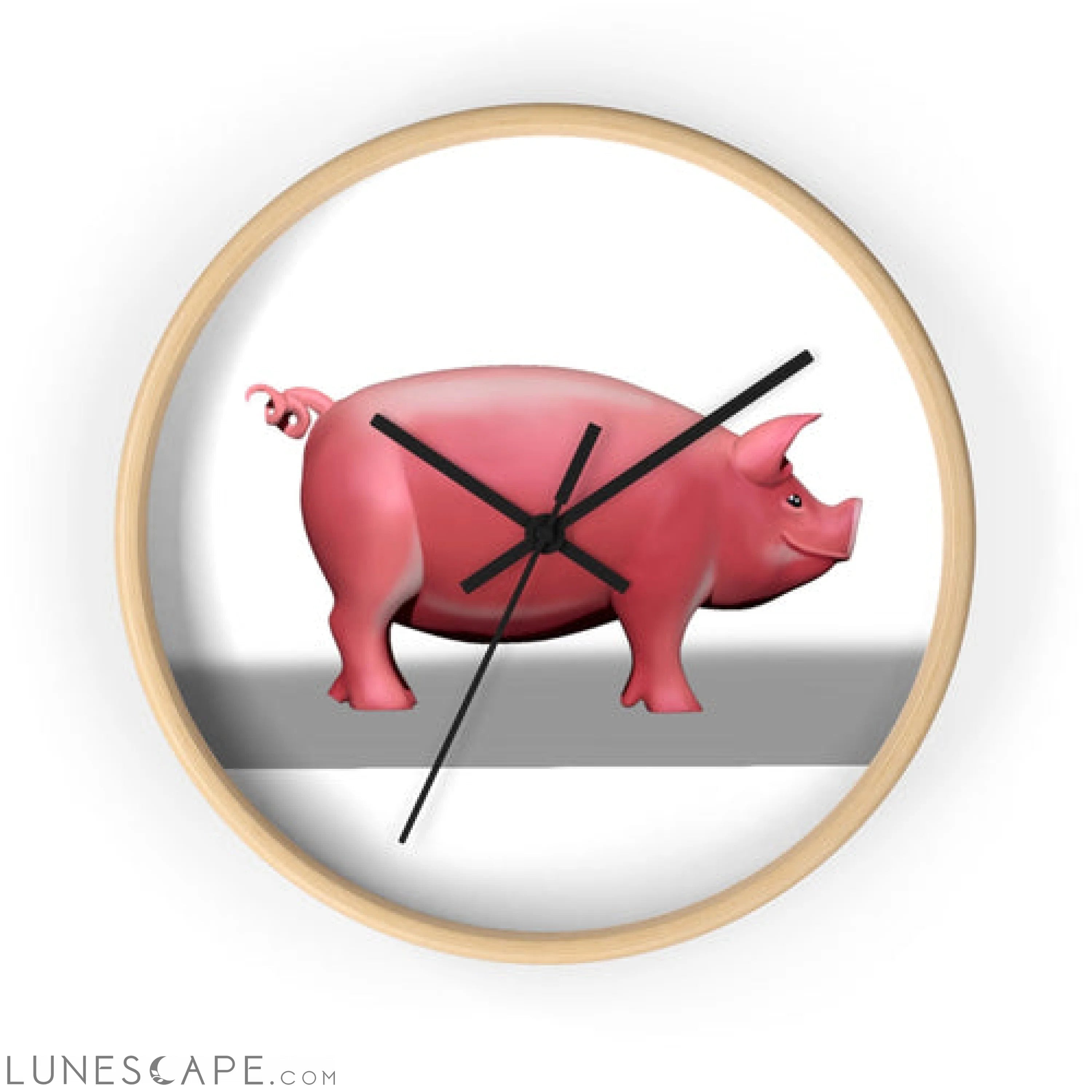 CG Pig Wall clock LUNESCAPE