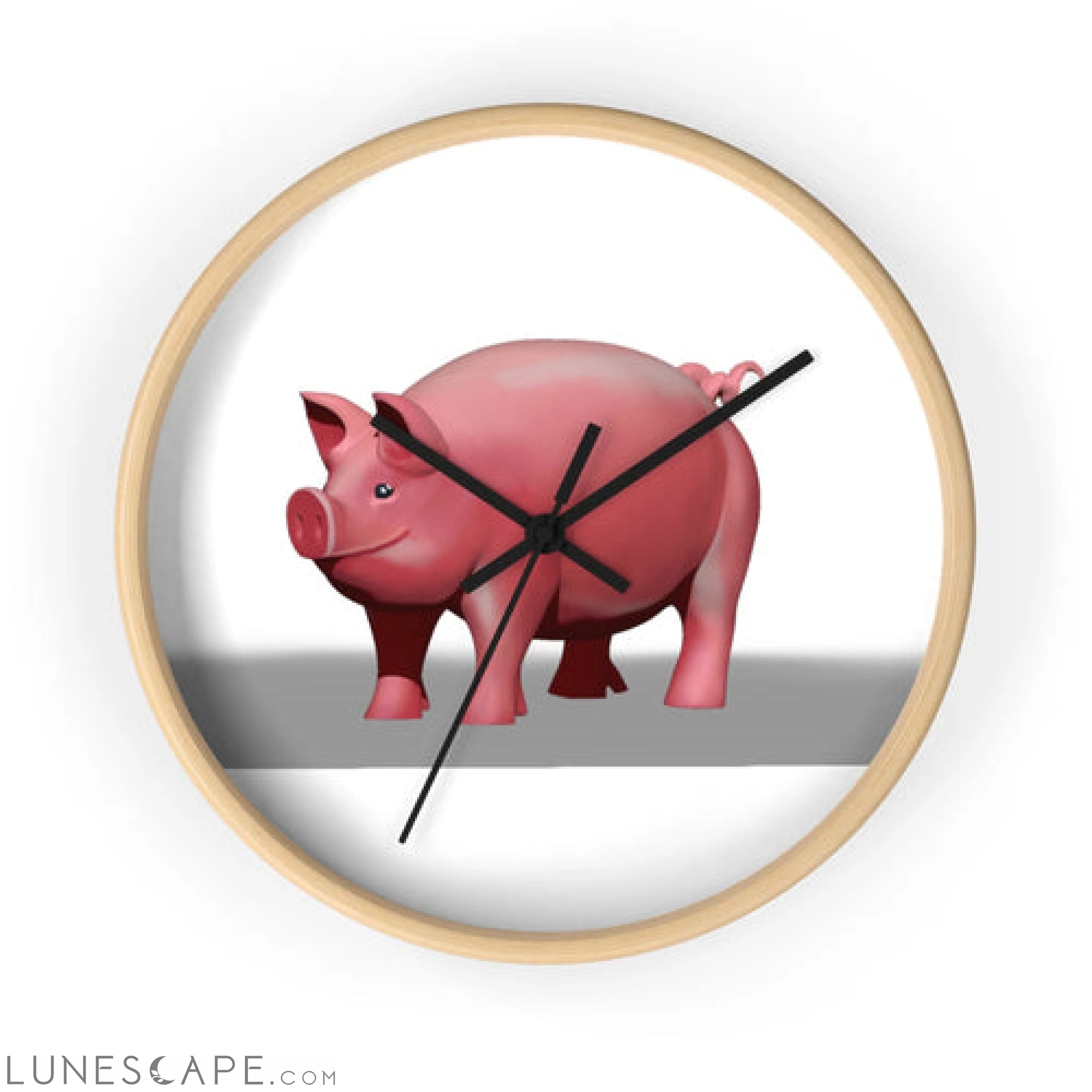 CG Pig Wall clock LUNESCAPE
