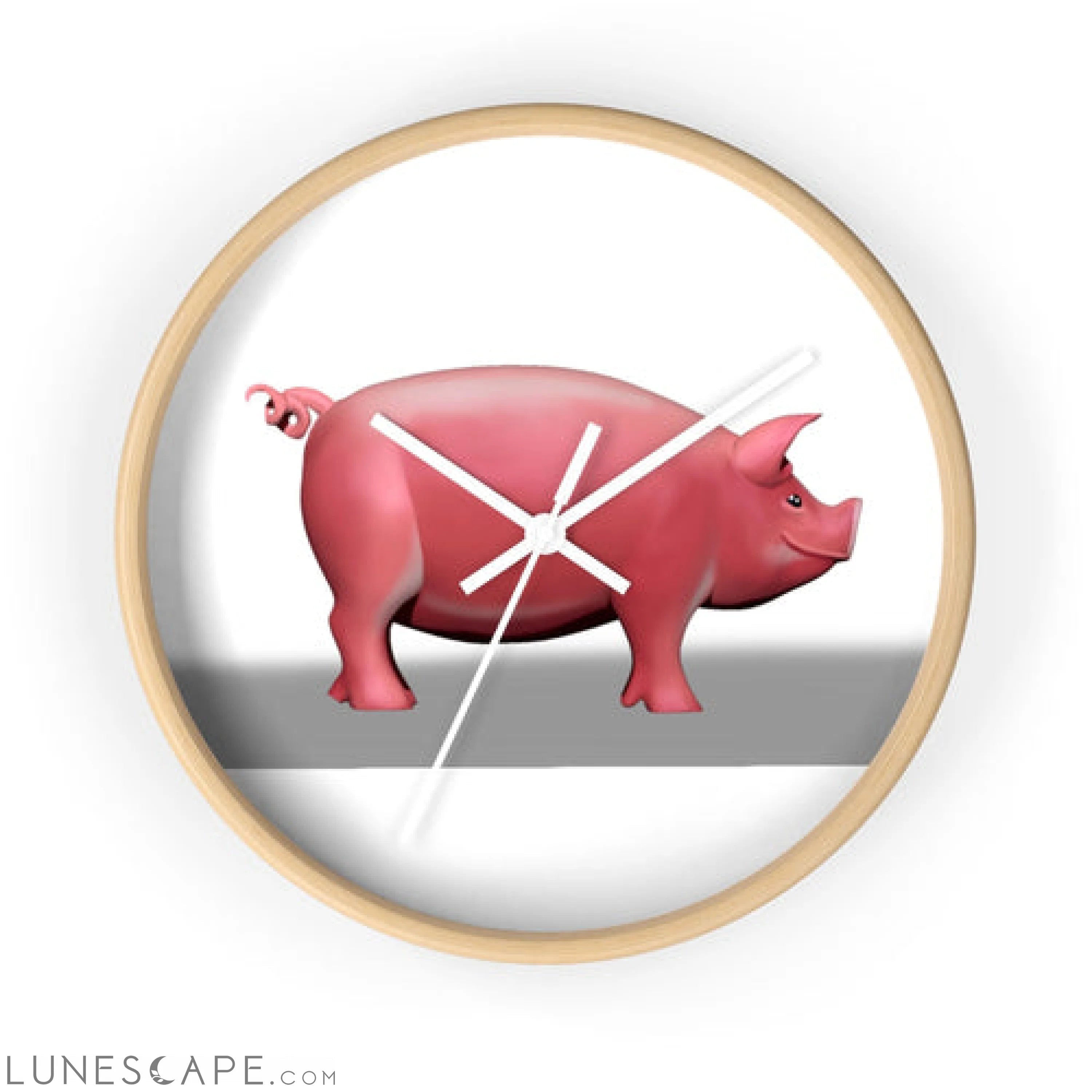 CG Pig Wall clock LUNESCAPE