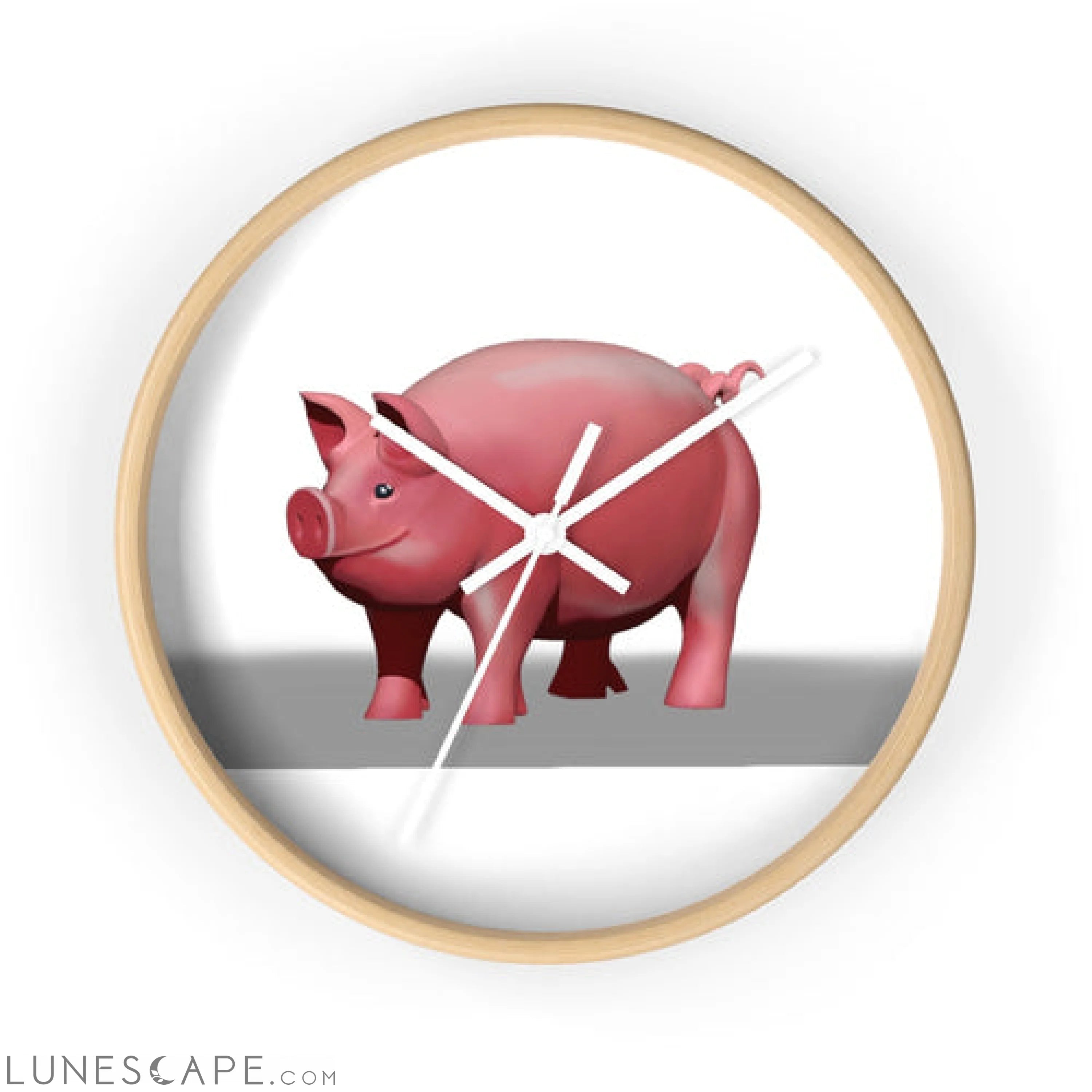 CG Pig Wall clock LUNESCAPE