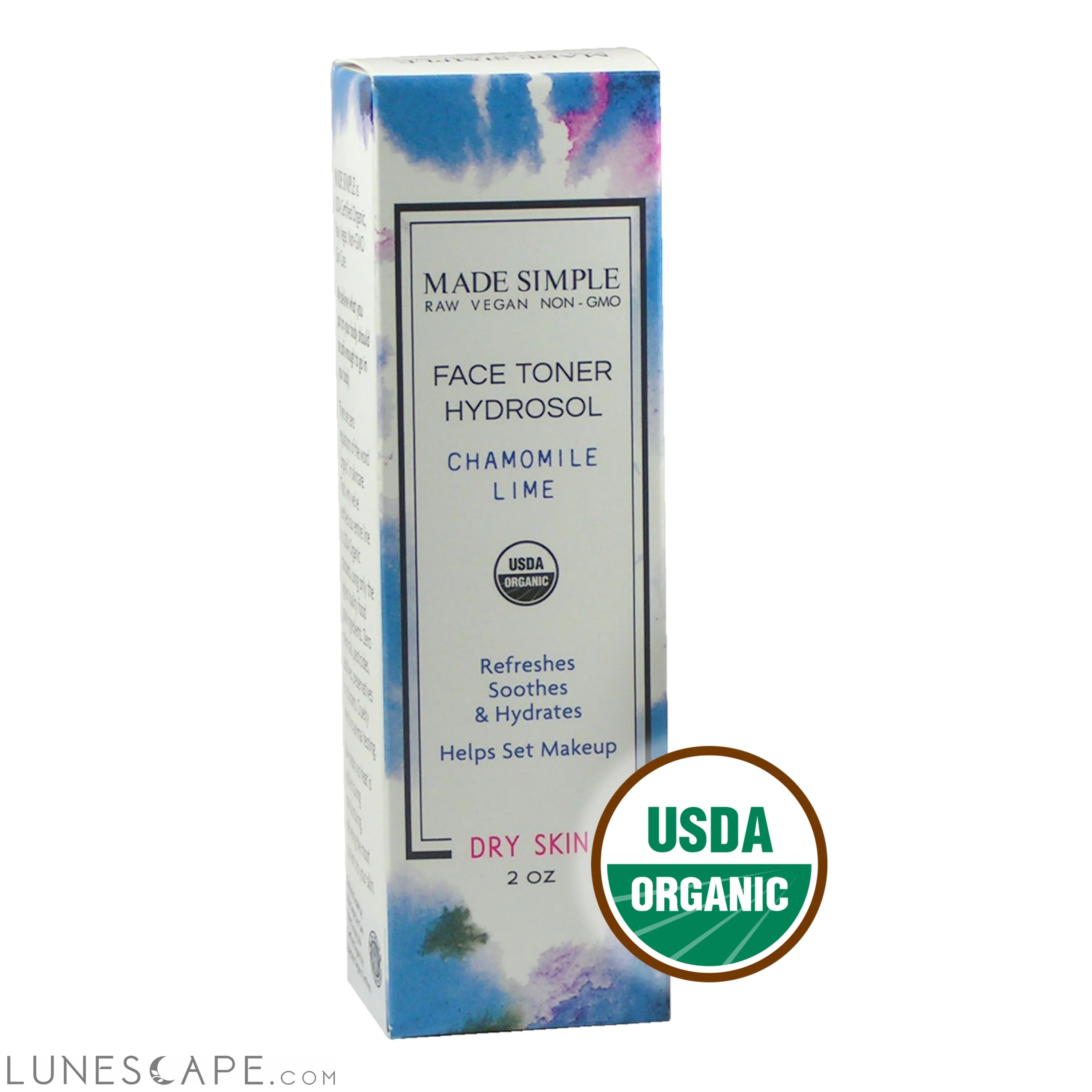 Chamomile Lime Face Toner - Certified Organic, Vegan & Cruelty-free LUNESCAPE