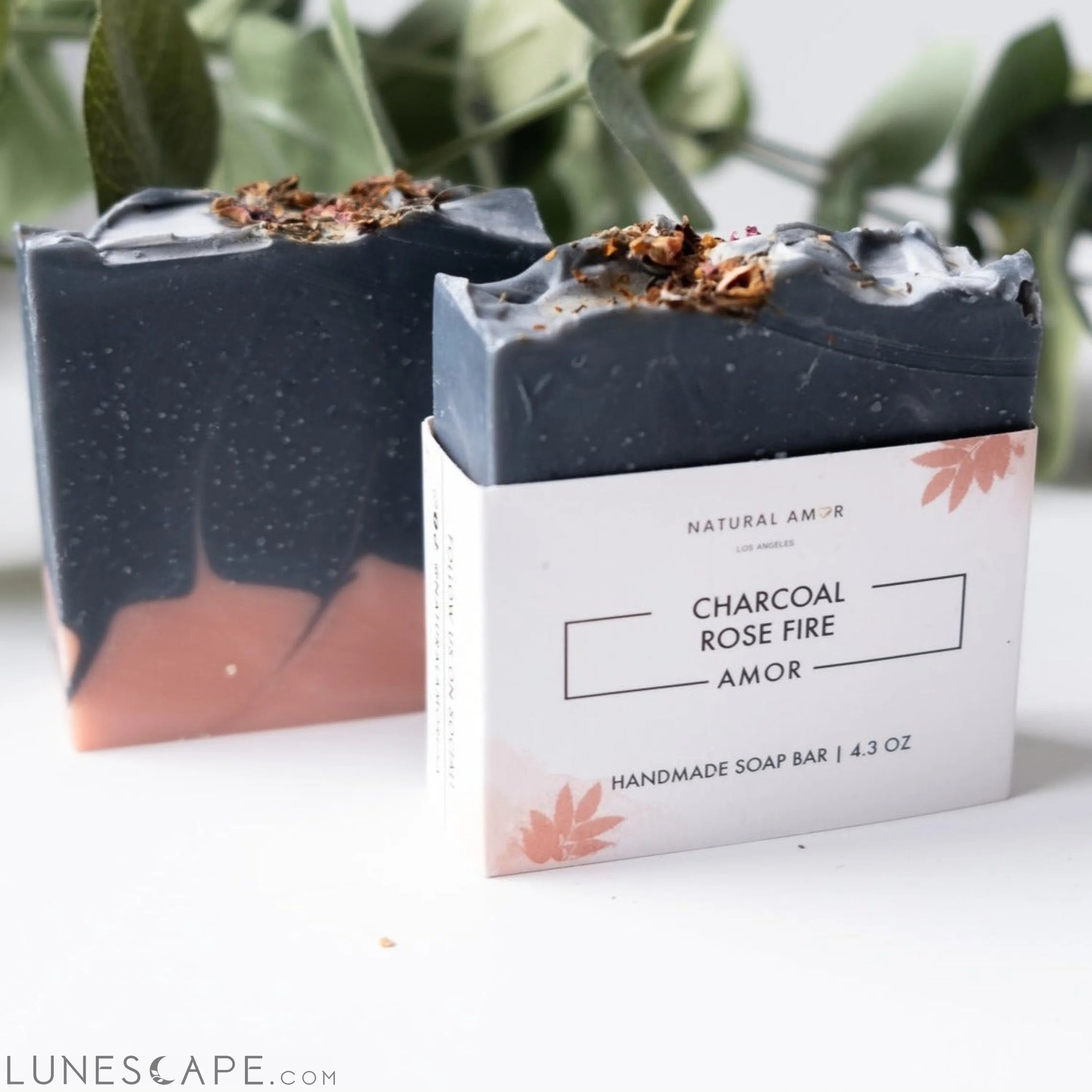 Charcoal Cedar Rose Soap Bar LUNESCAPE