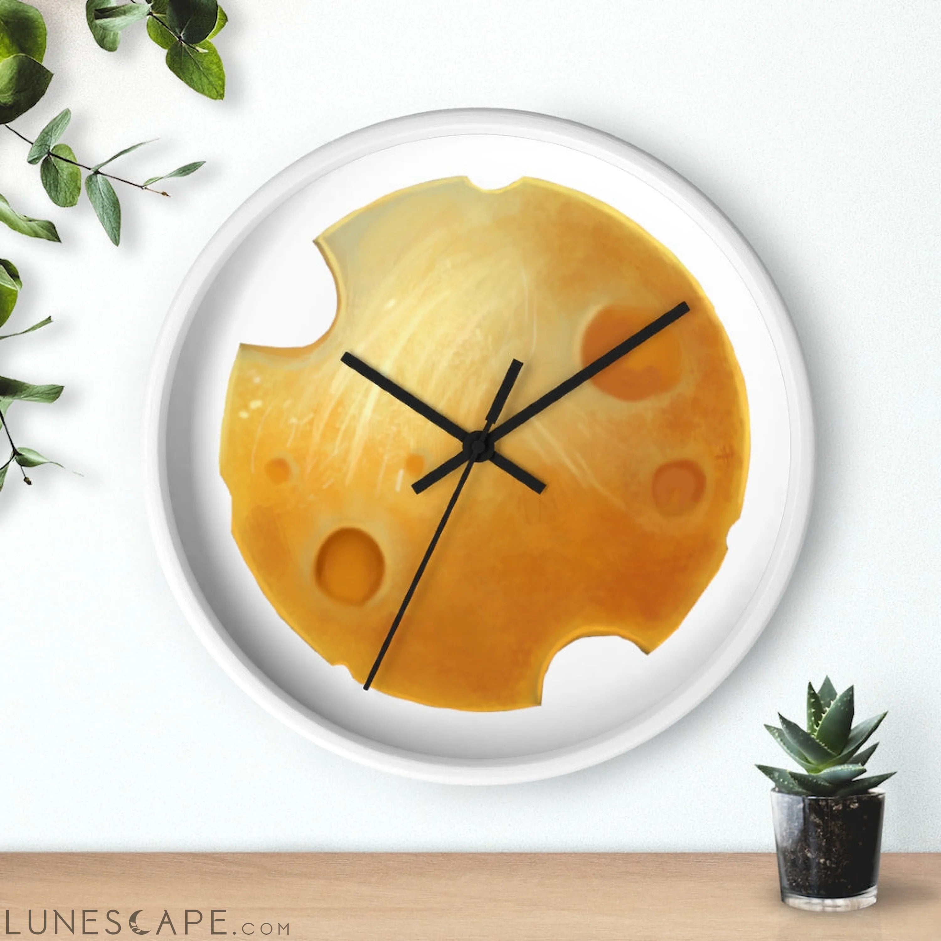 Cheese Wall clock LUNESCAPE
