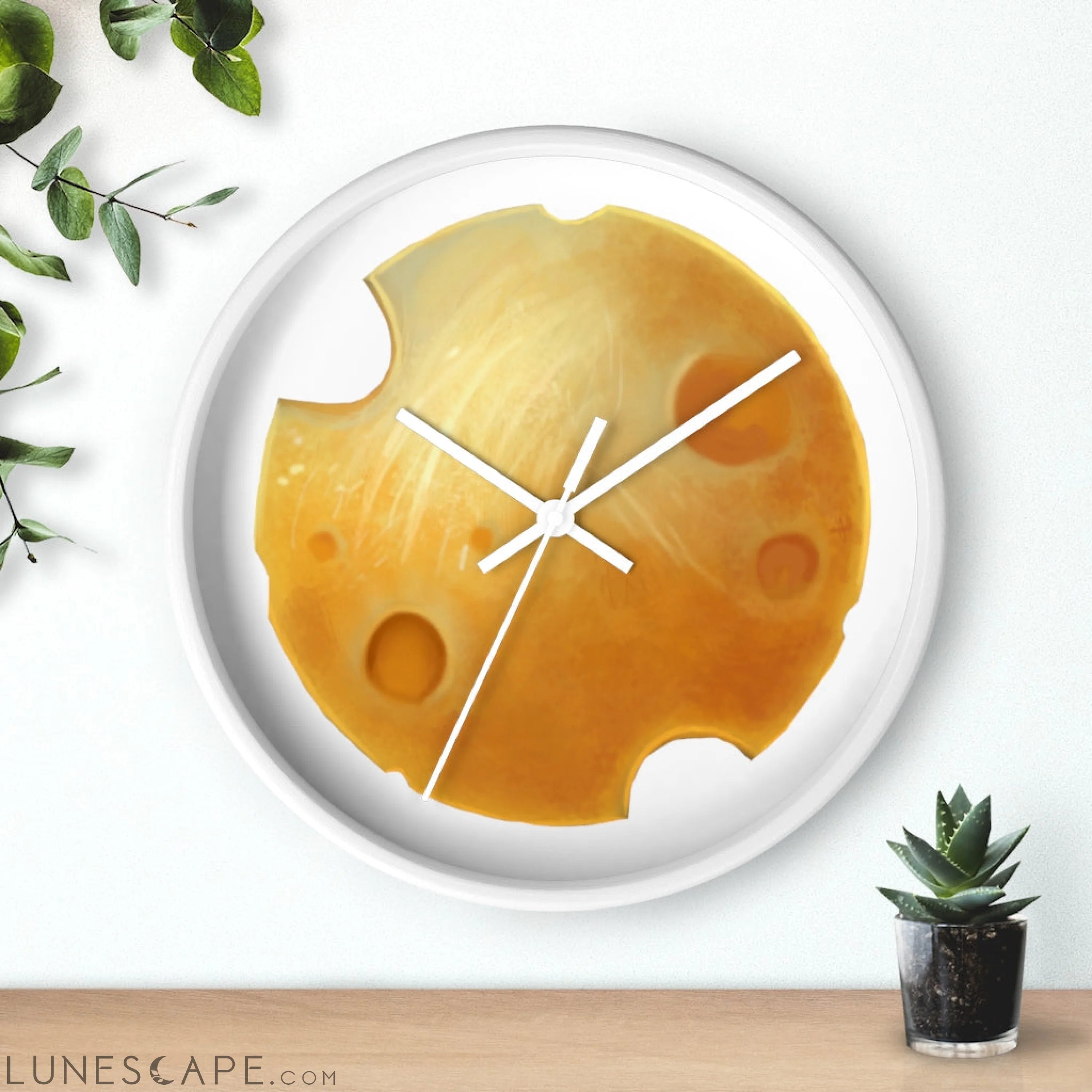 Cheese Wall clock LUNESCAPE