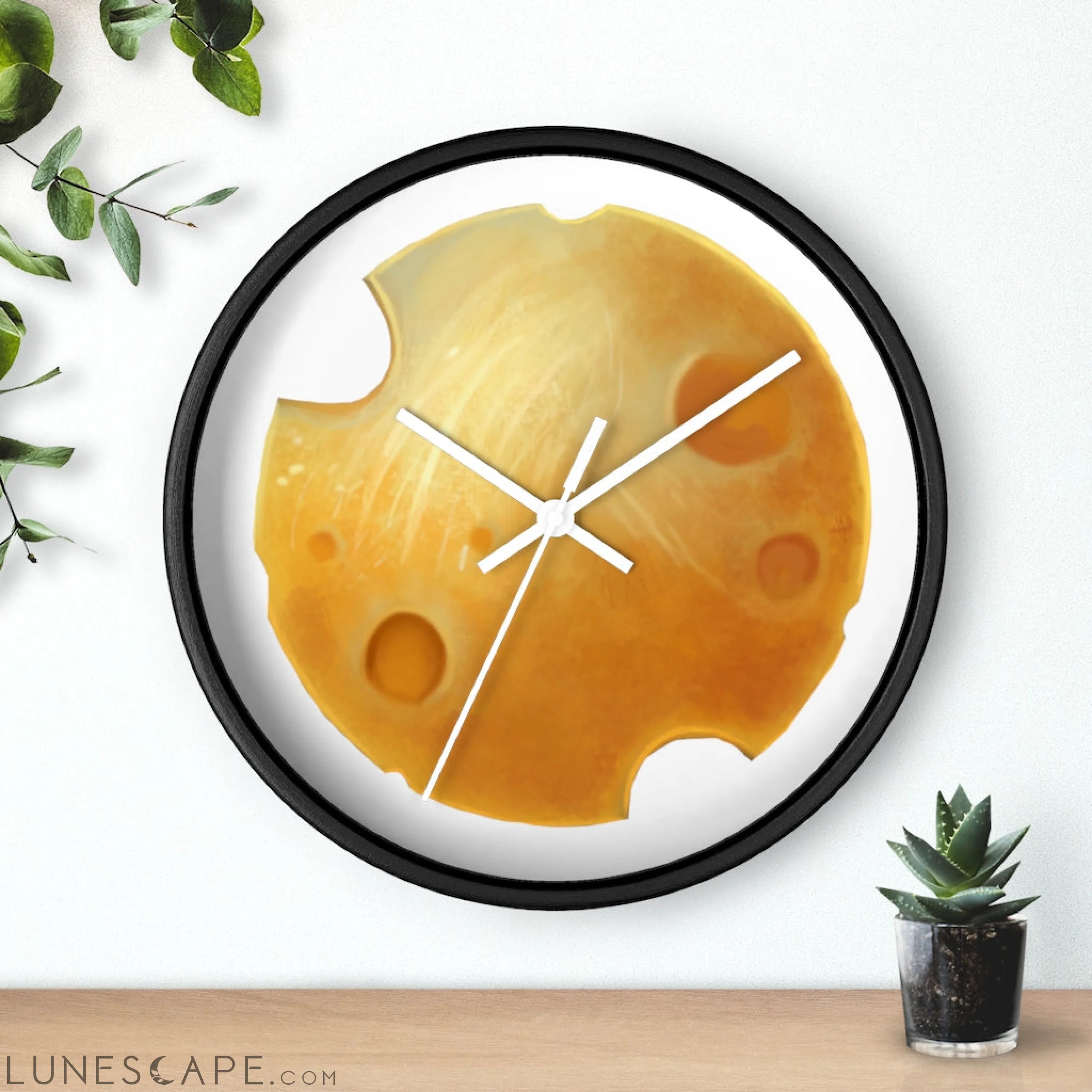 Cheese Wall clock LUNESCAPE