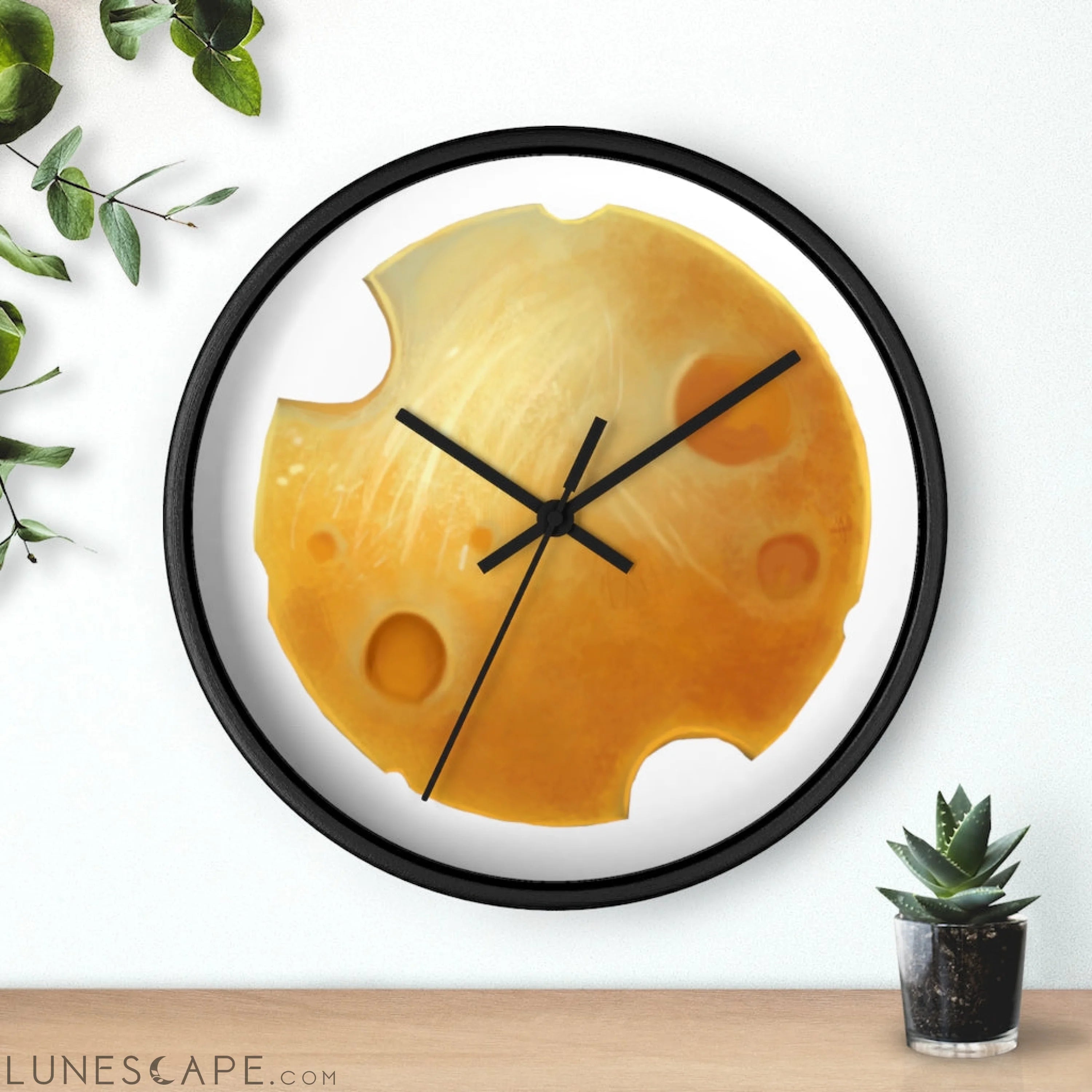 Cheese Wall clock LUNESCAPE