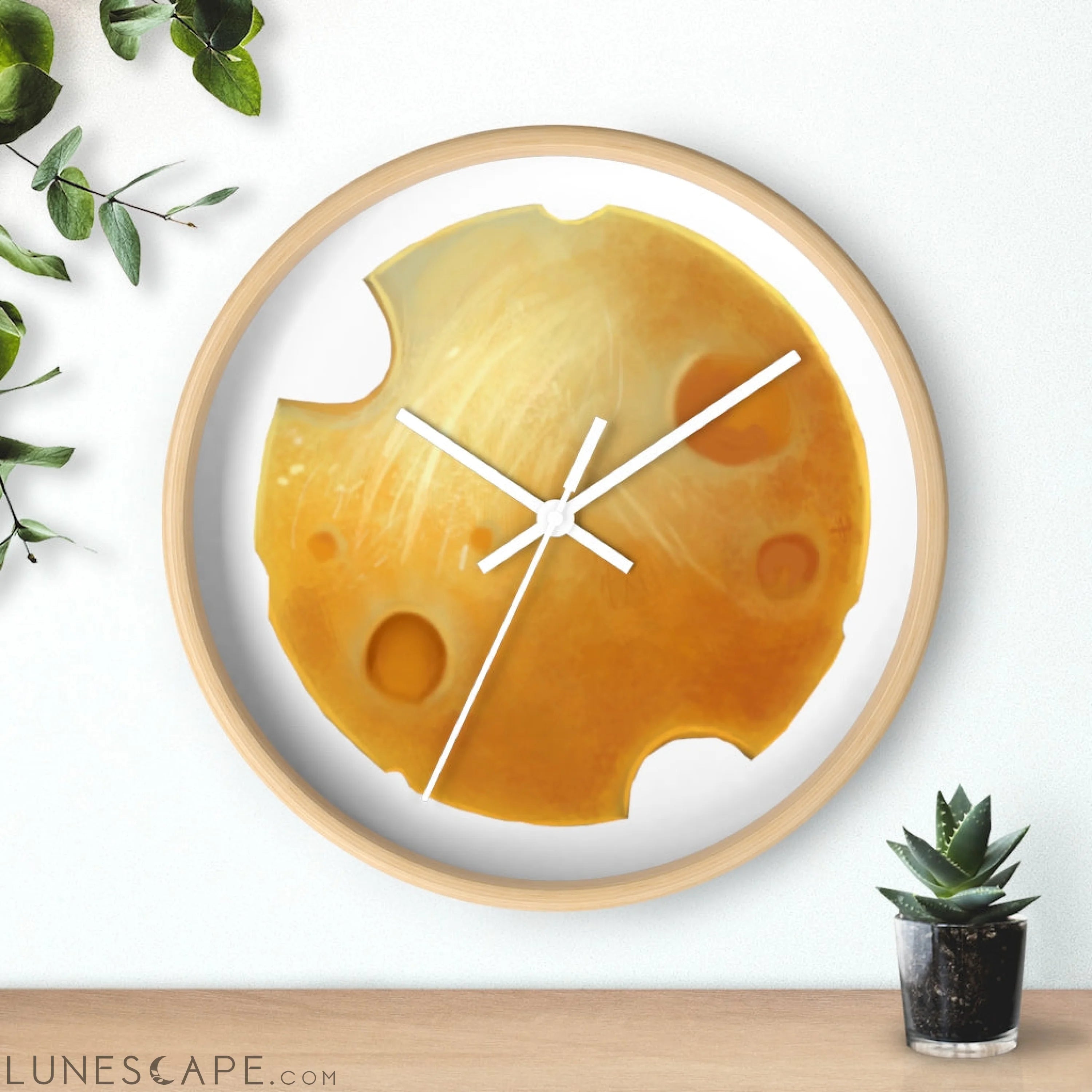 Cheese Wall clock LUNESCAPE