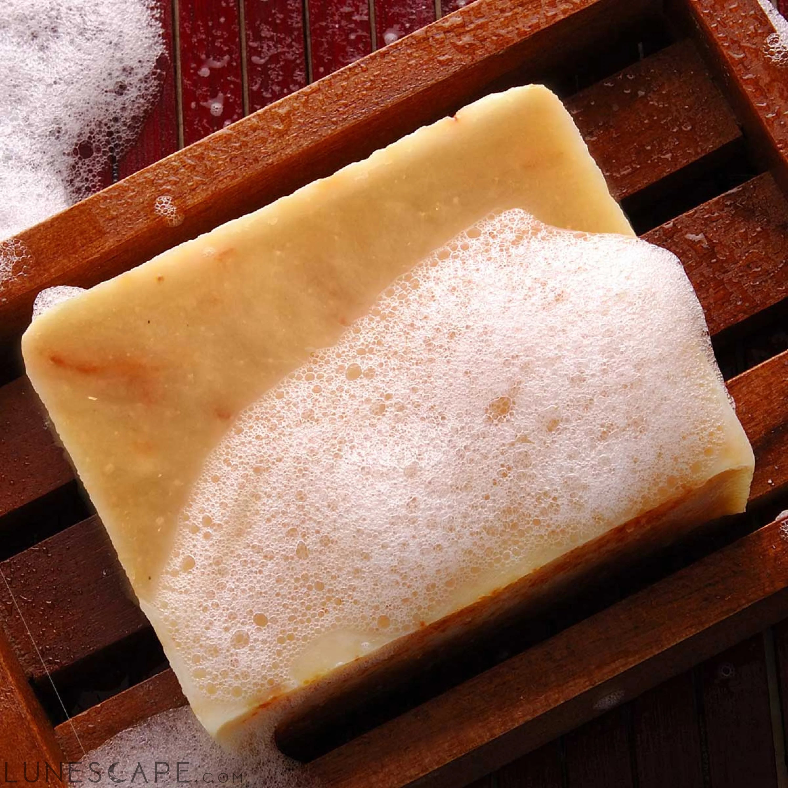 Cherry Almond Shaving Handmade Soap LUNESCAPE