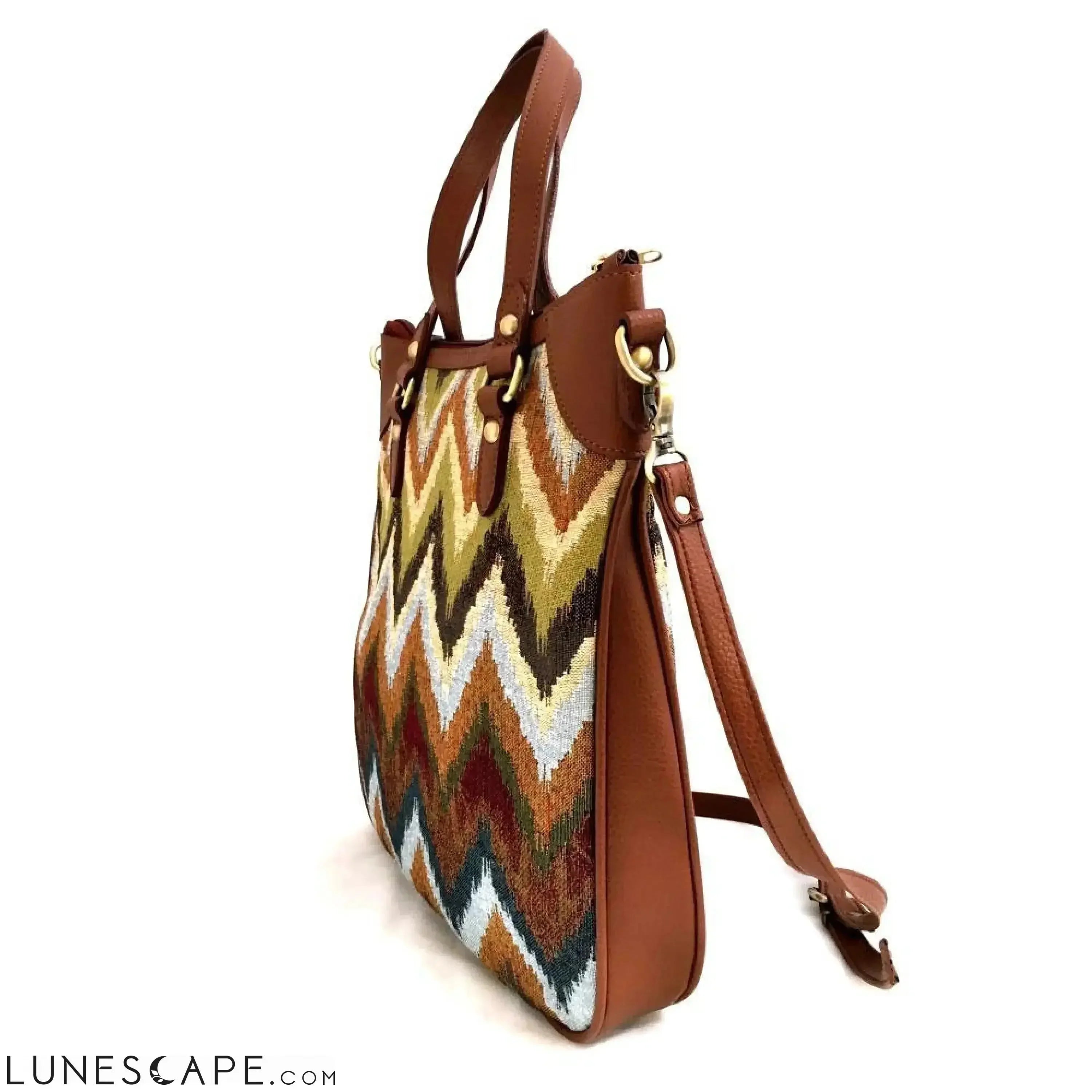 Chevron 15" Shoulder Tote LUNESCAPE