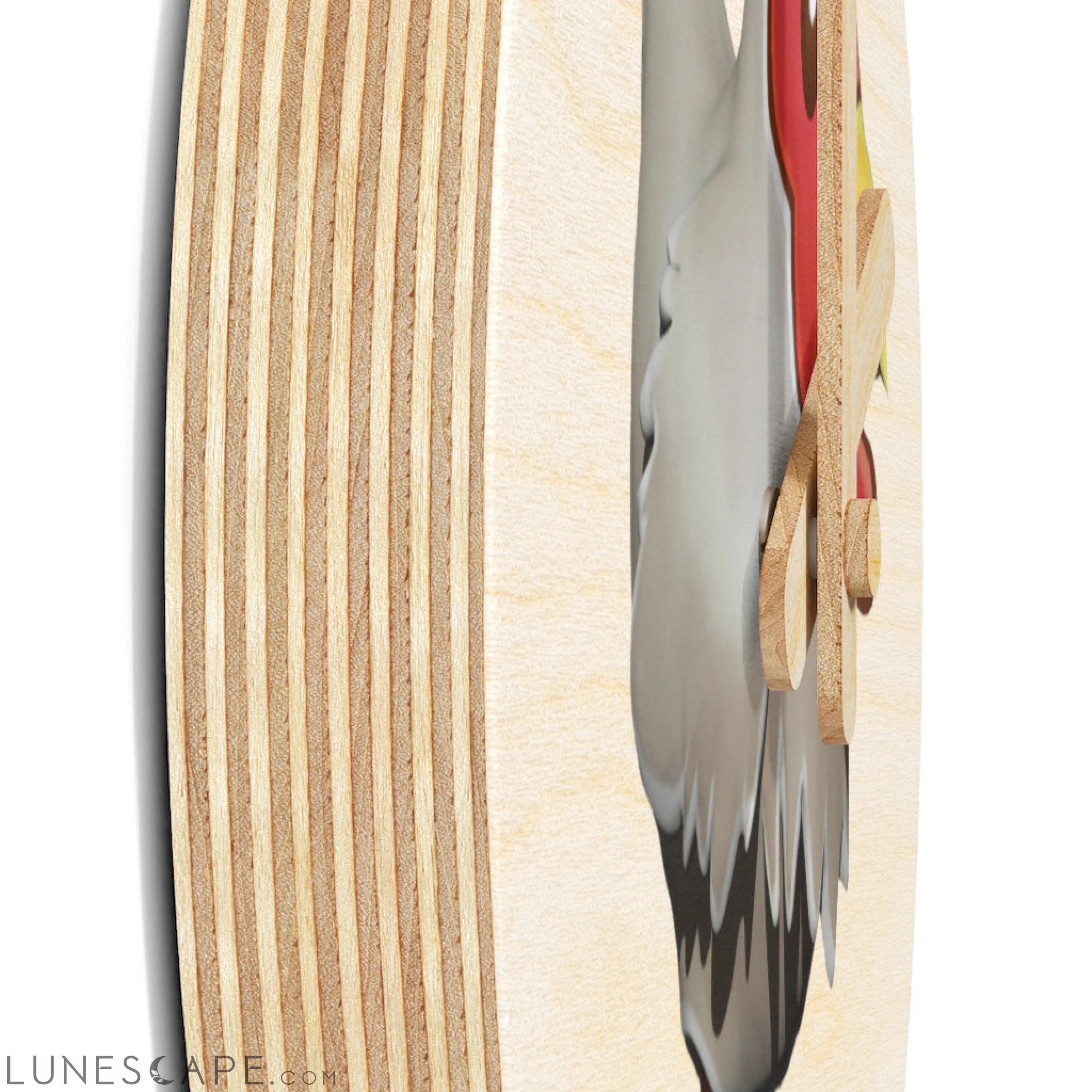 Chicken Wooden Wall Clock LUNESCAPE