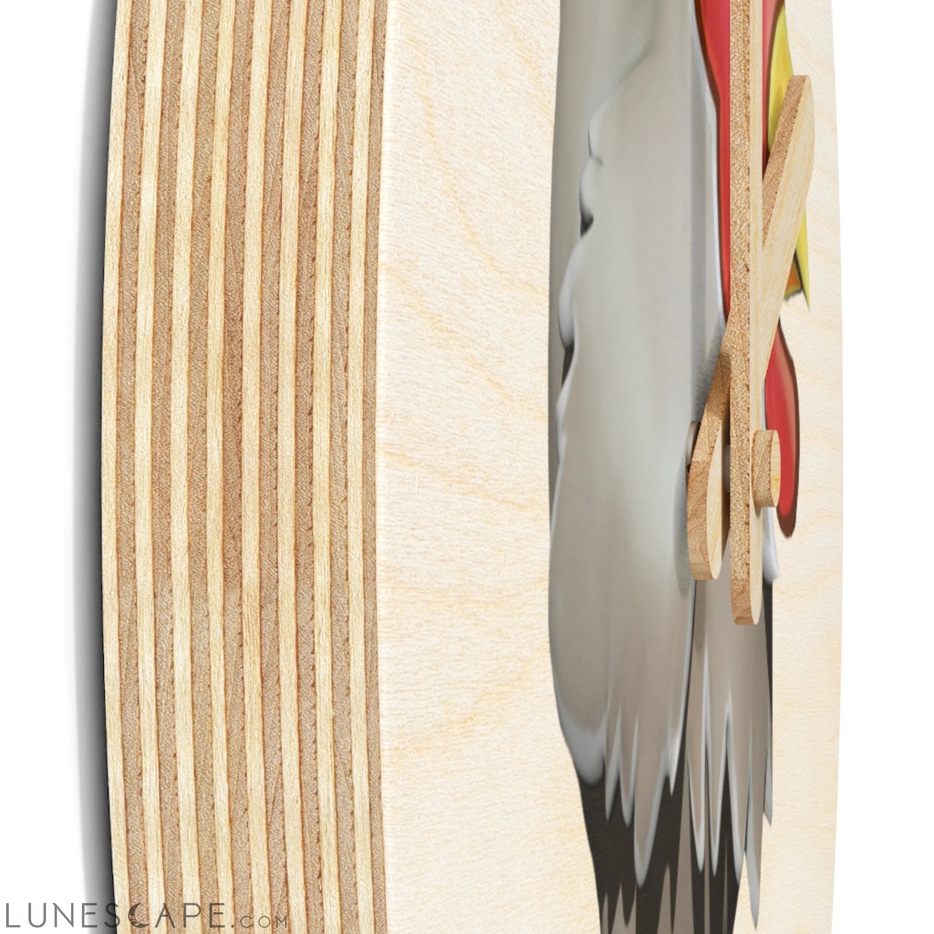 Chicken Wooden Wall Clock LUNESCAPE