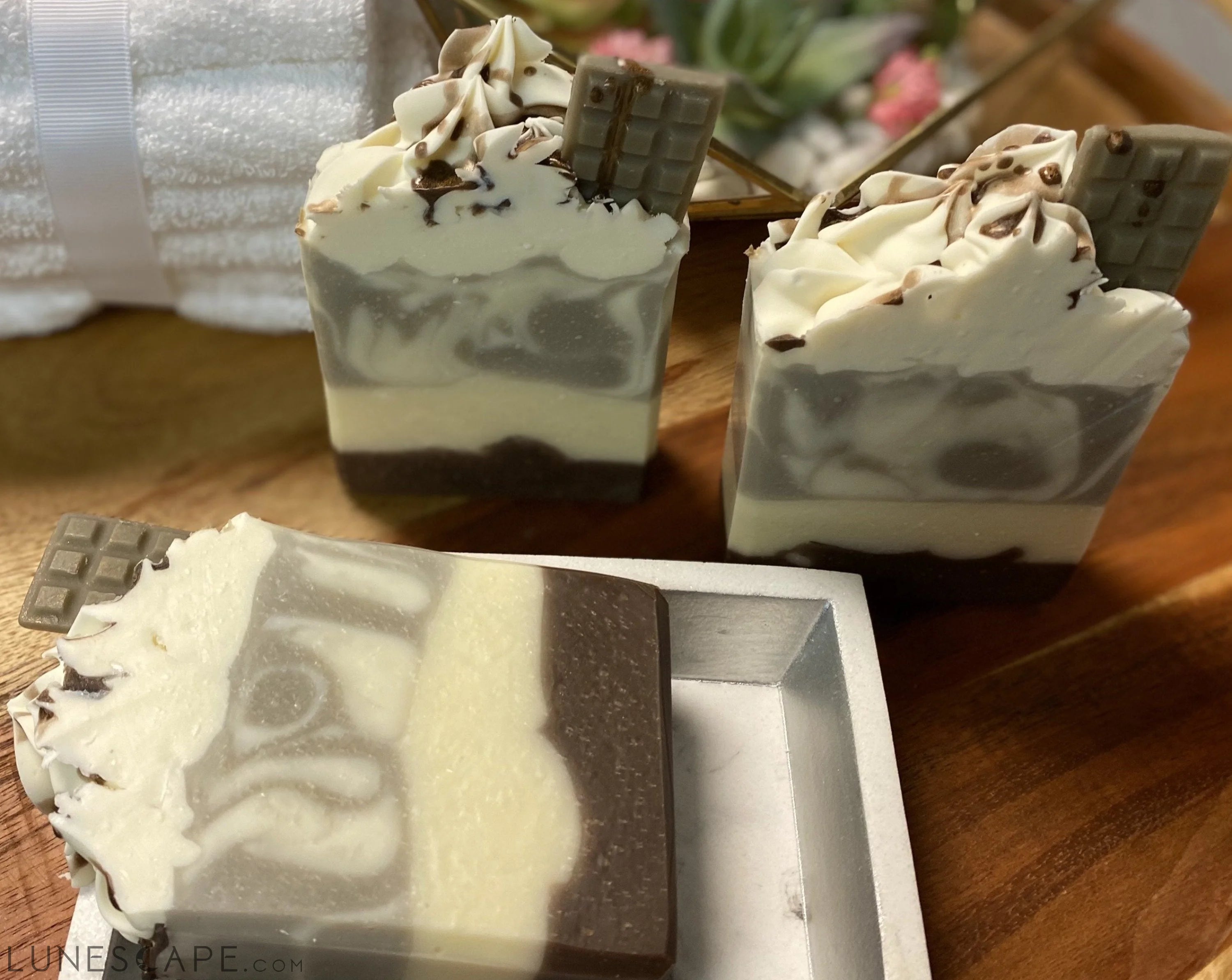 Chocolate Almond Soap Bar LUNESCAPE