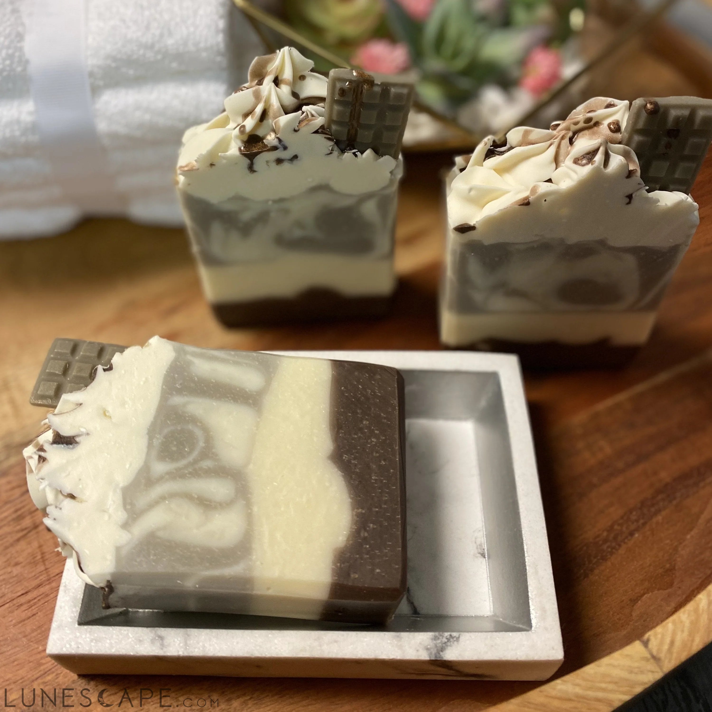 Chocolate Almond Soap Bar LUNESCAPE