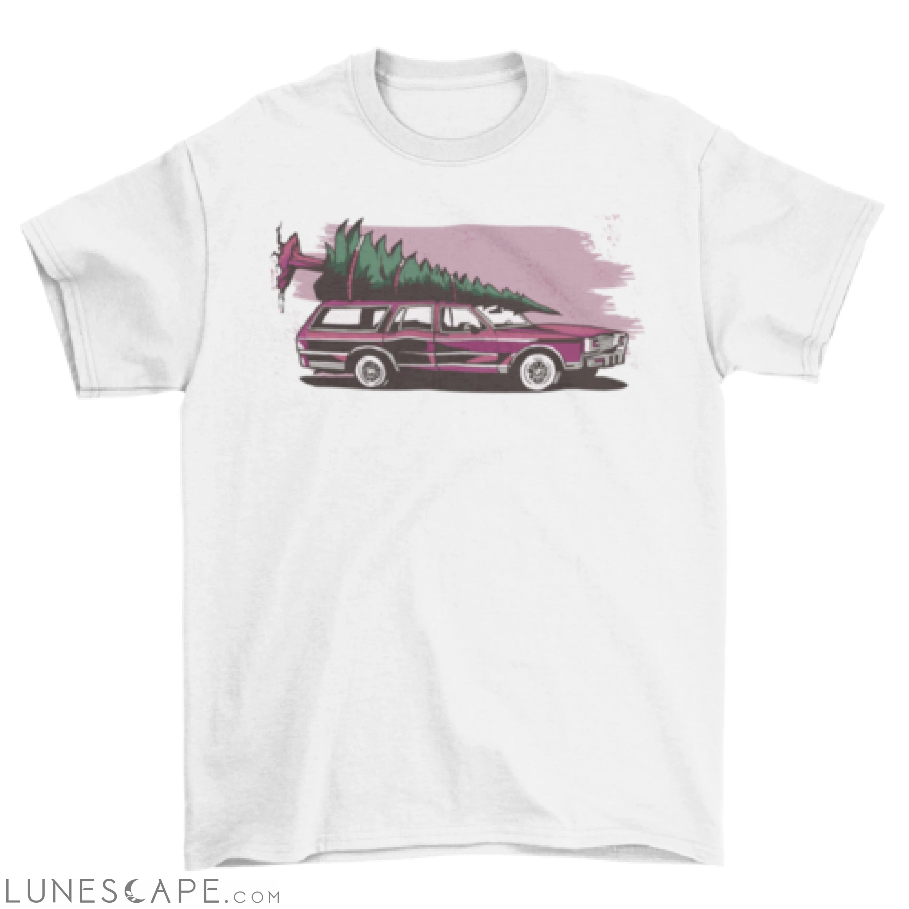 Christmas Car Tree T-shirt LUNESCAPE