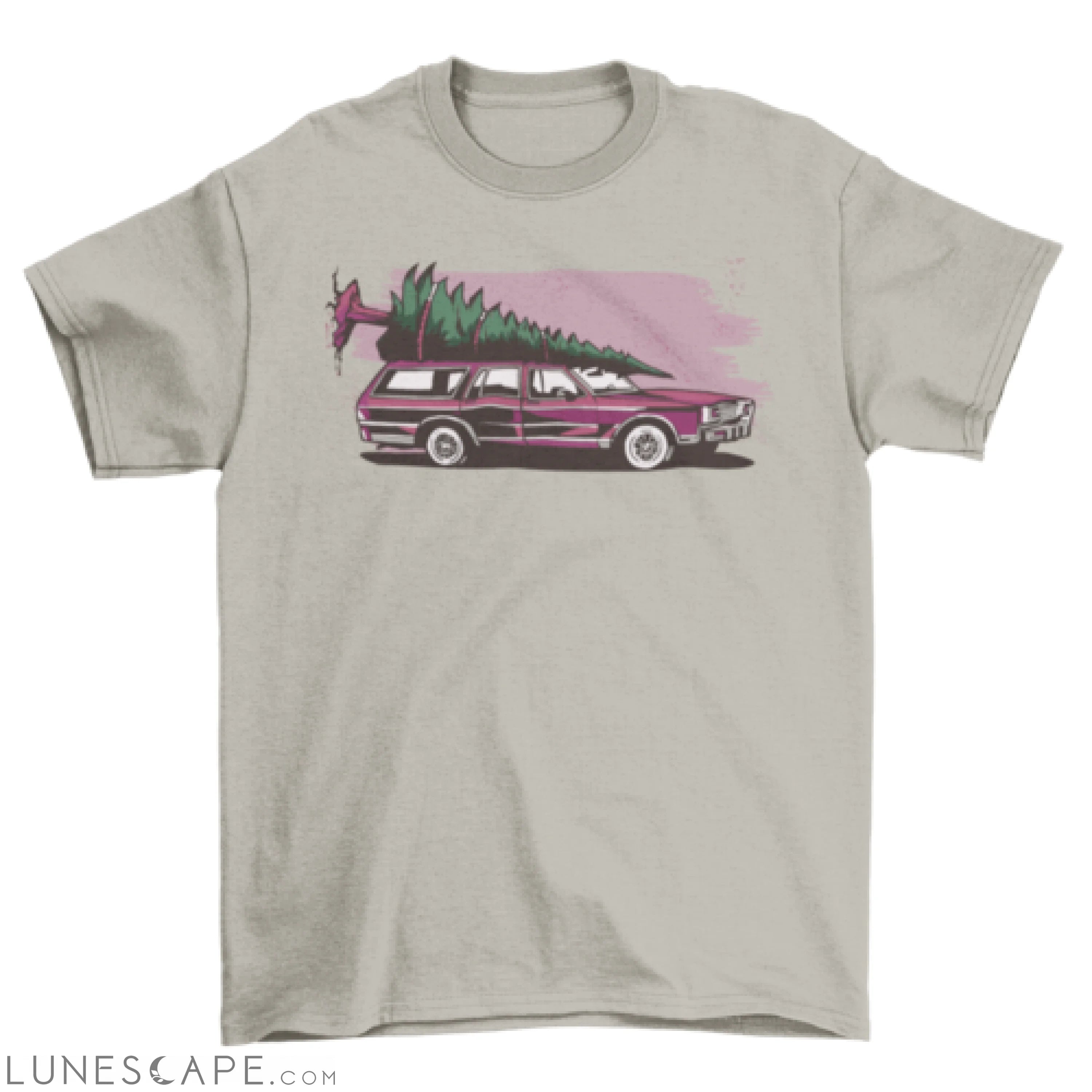 Christmas Car Tree T-shirt LUNESCAPE