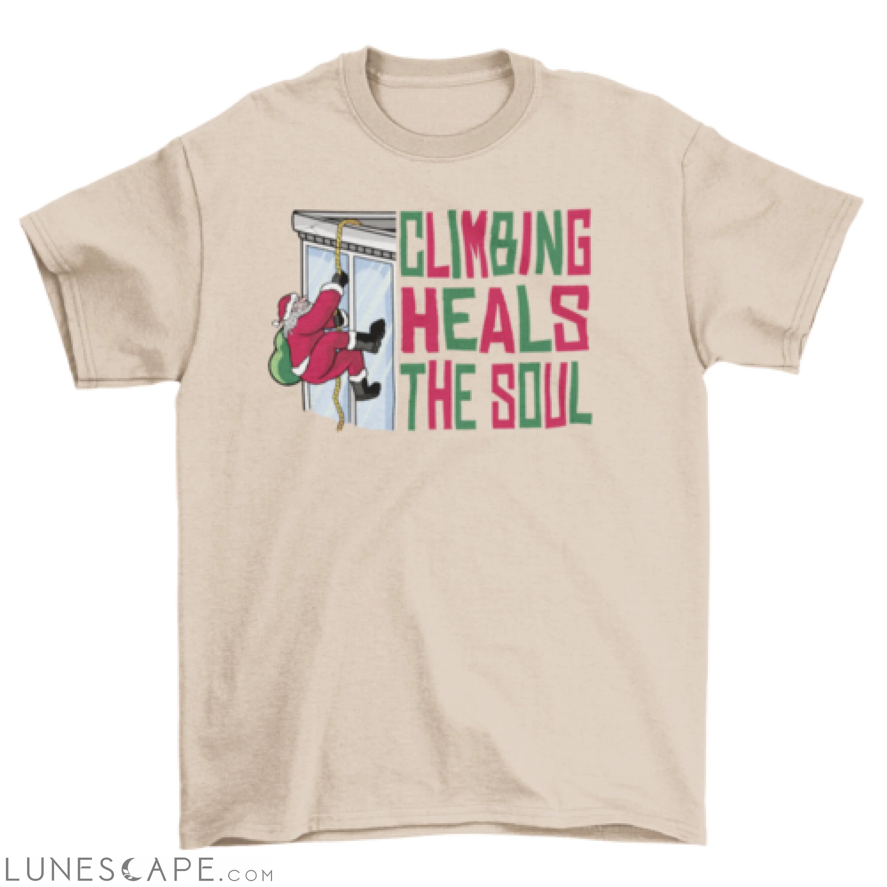 Christmas climbing t-shirt LUNESCAPE