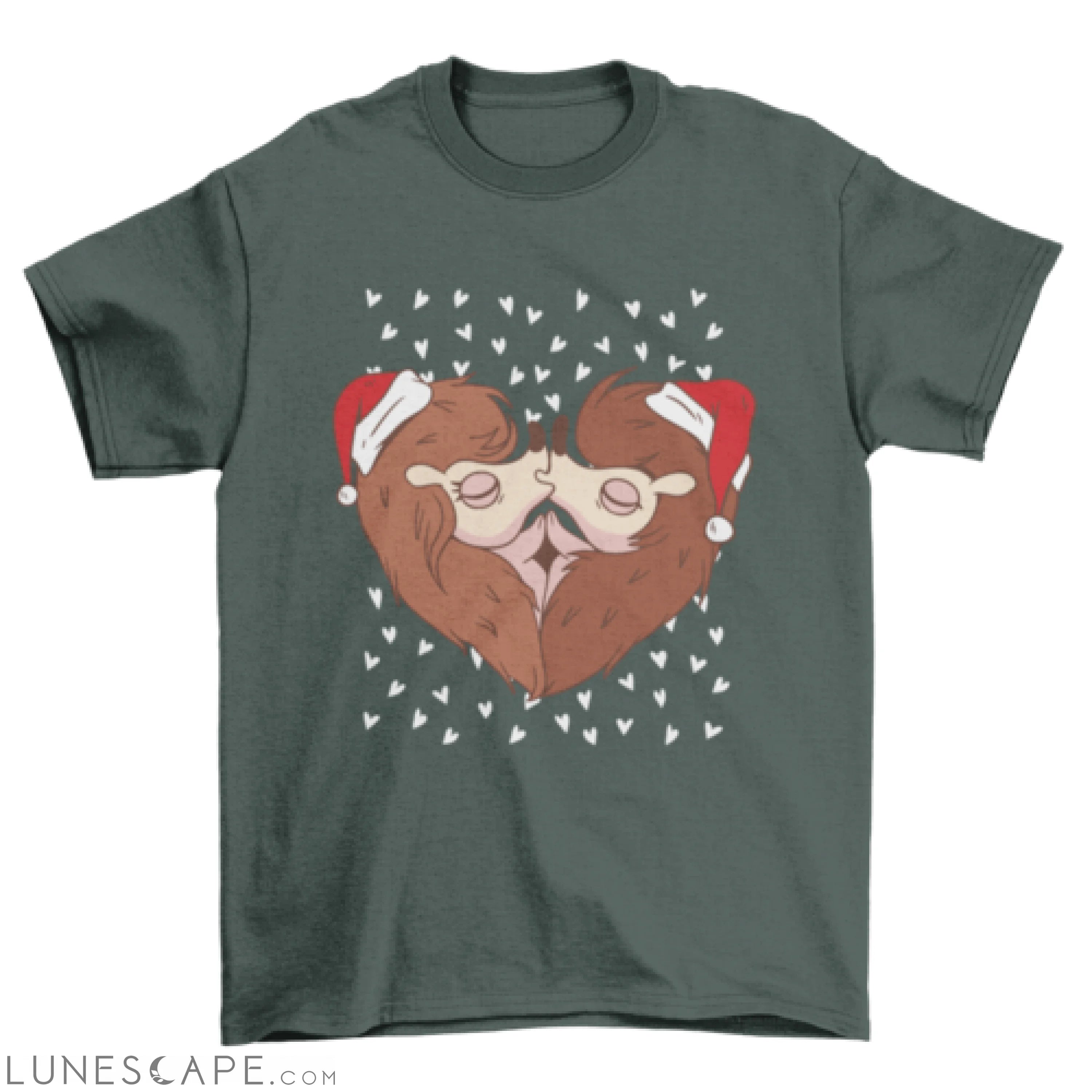 Christmas hedgehogs t-shirt LUNESCAPE