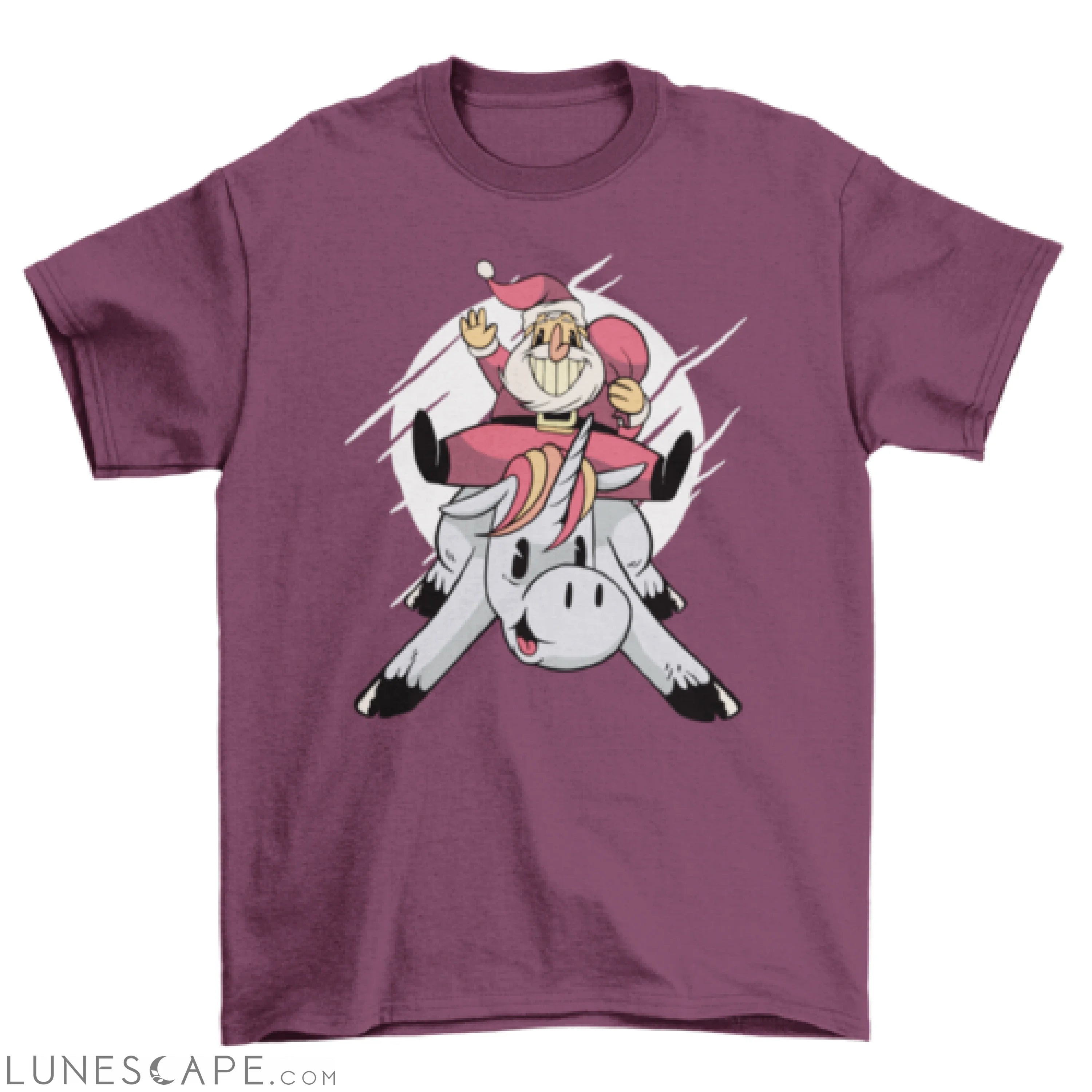 Christmas on unicorn t-shirt LUNESCAPE