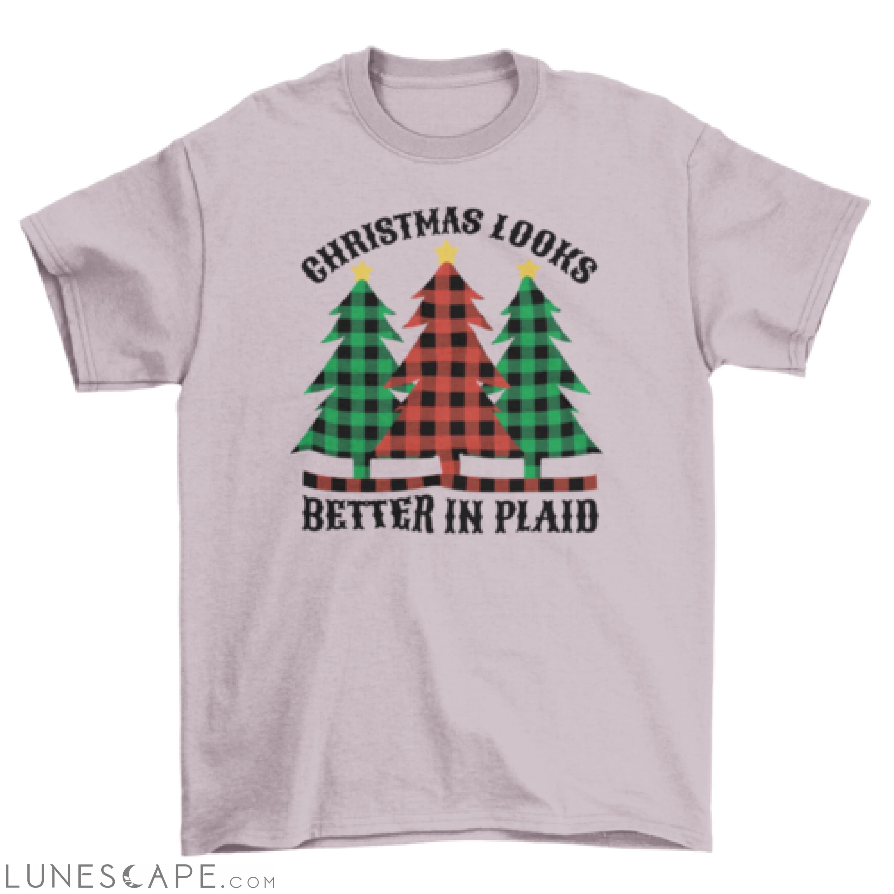 Christmas plaid t-shirt LUNESCAPE