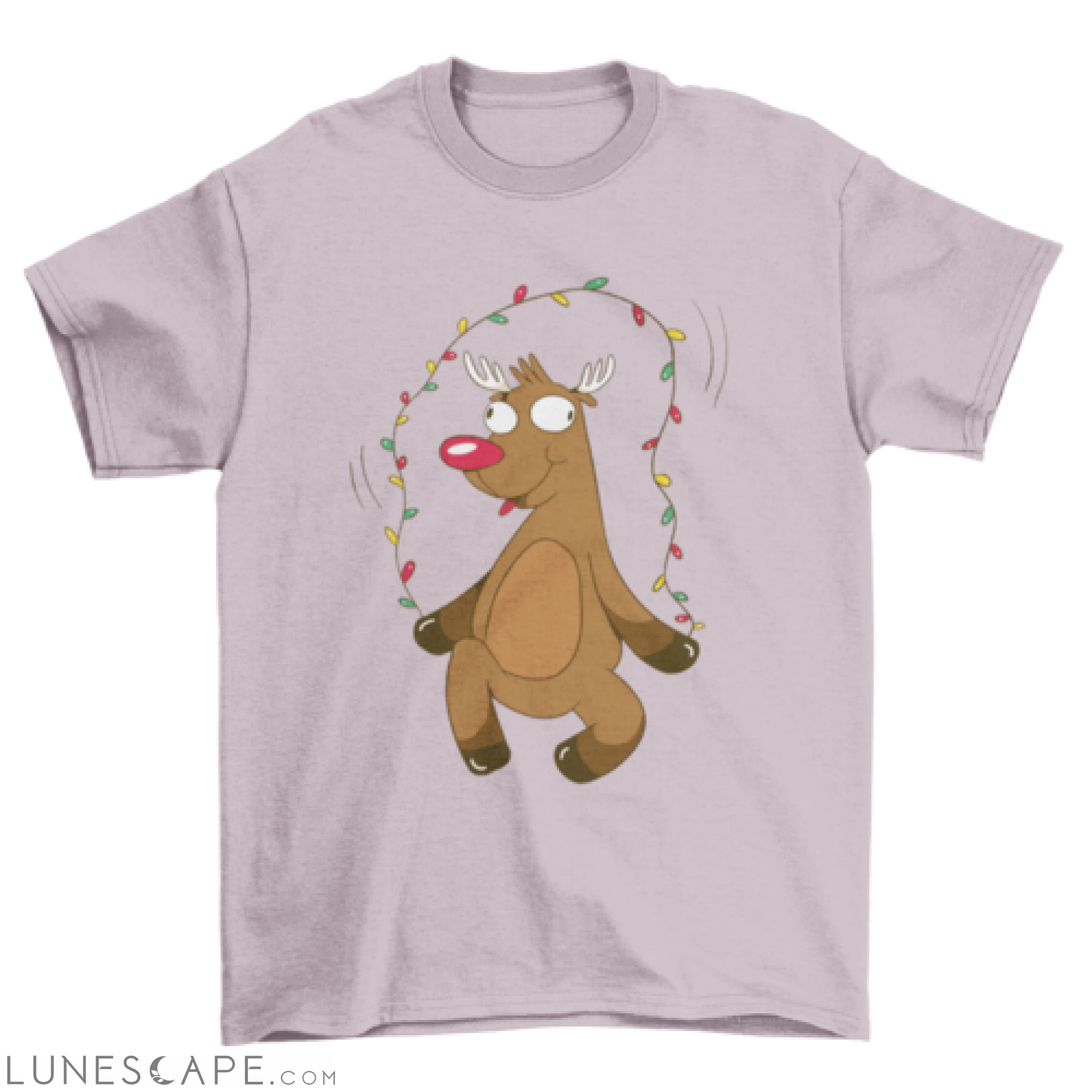Christmas reindeer jumping rope t-shirt design LUNESCAPE
