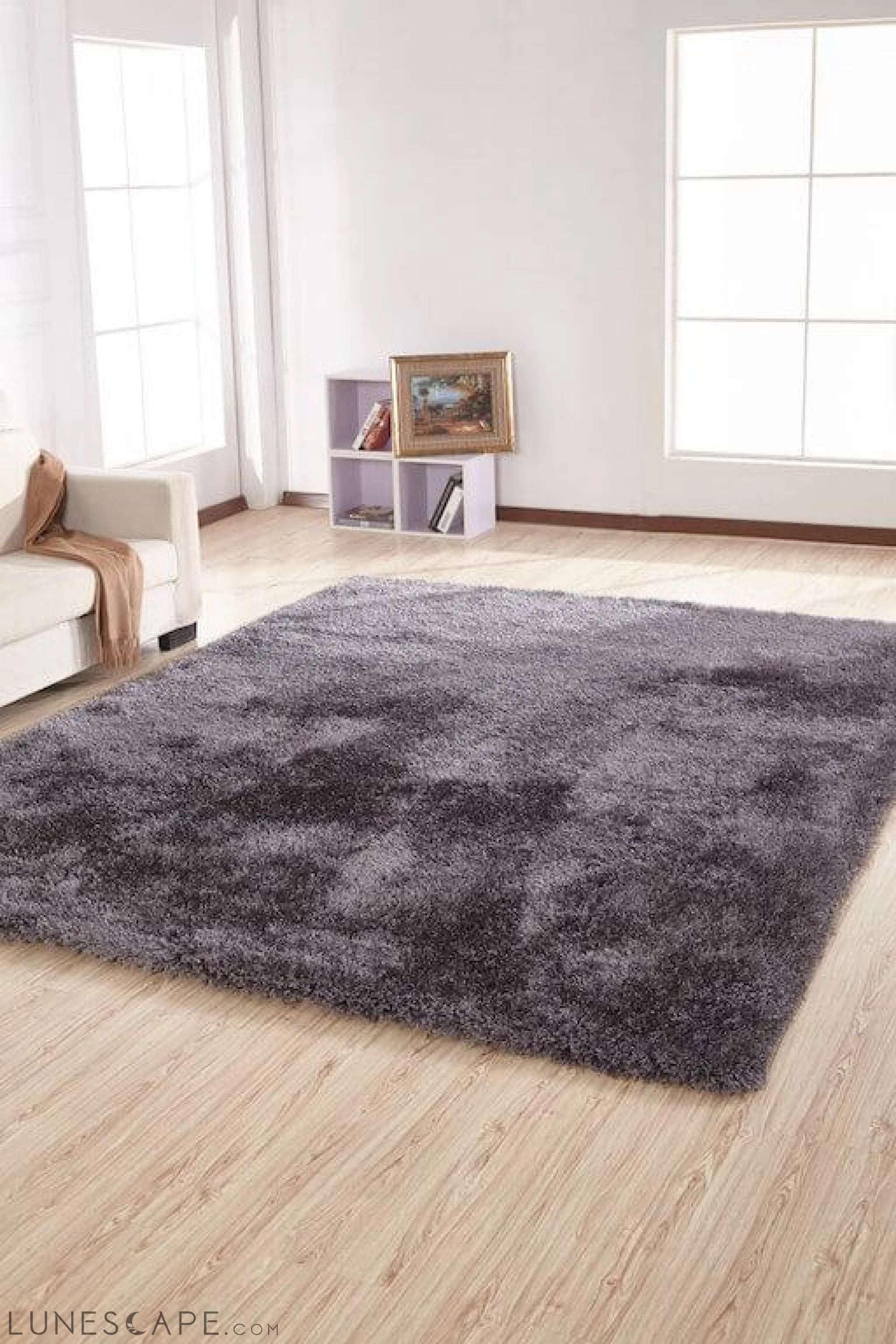 Chubby Gray Area Rug LUNESCAPE