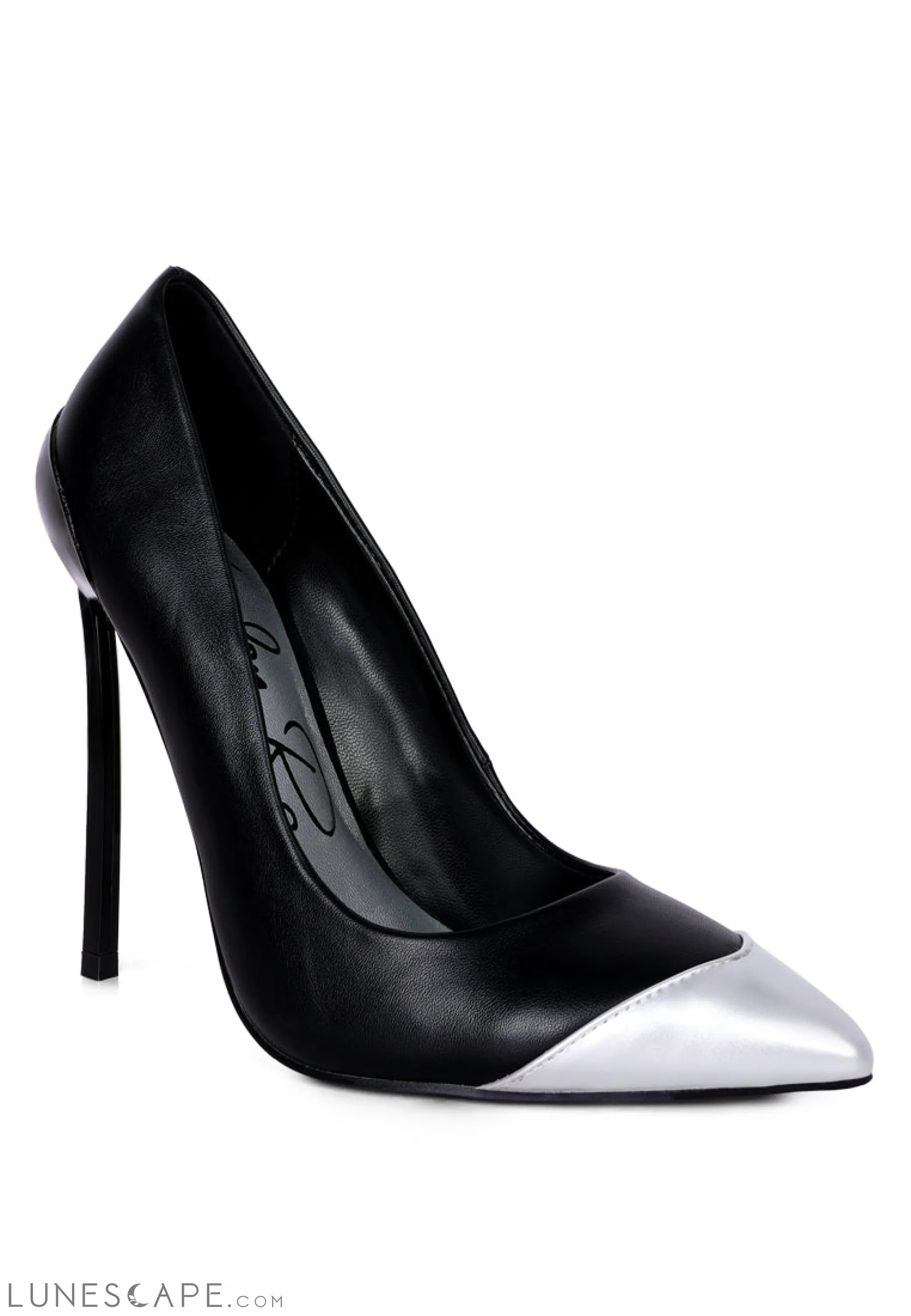 Cidra Silver Dip Stiletto Heels LUNESCAPE