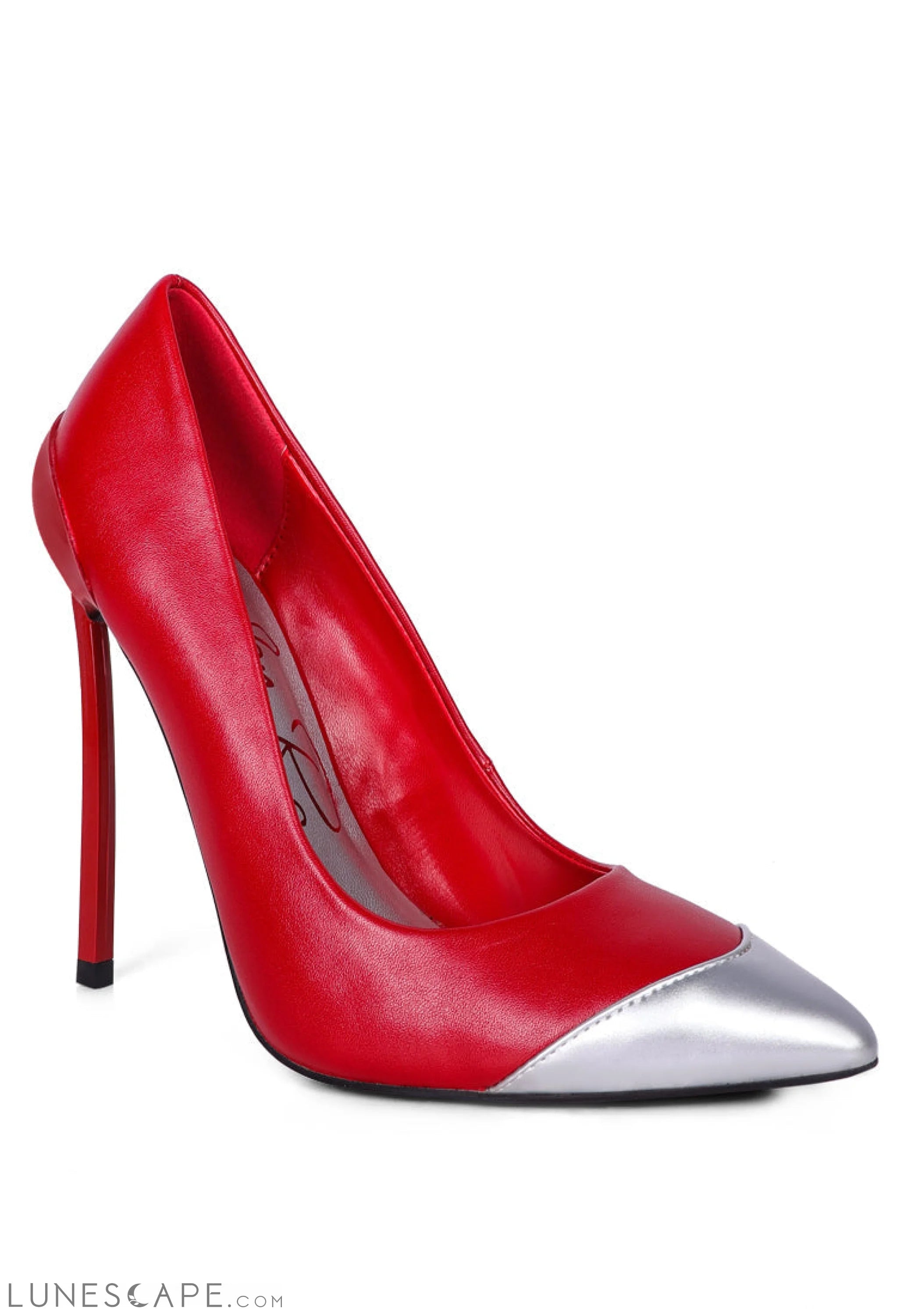 Cidra Silver Dip Stiletto Heels LUNESCAPE