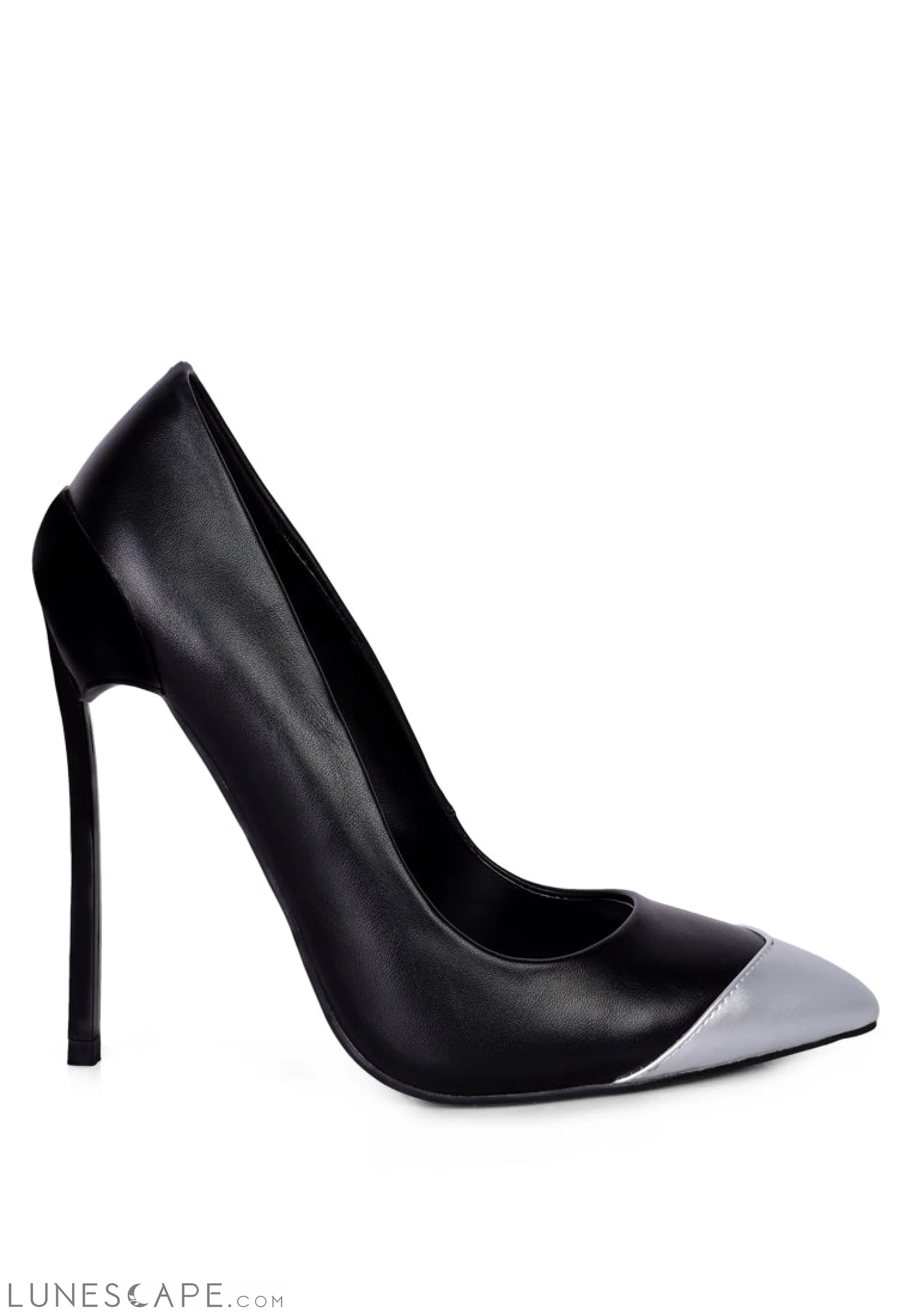 Cidra Silver Dip Stiletto Heels LUNESCAPE