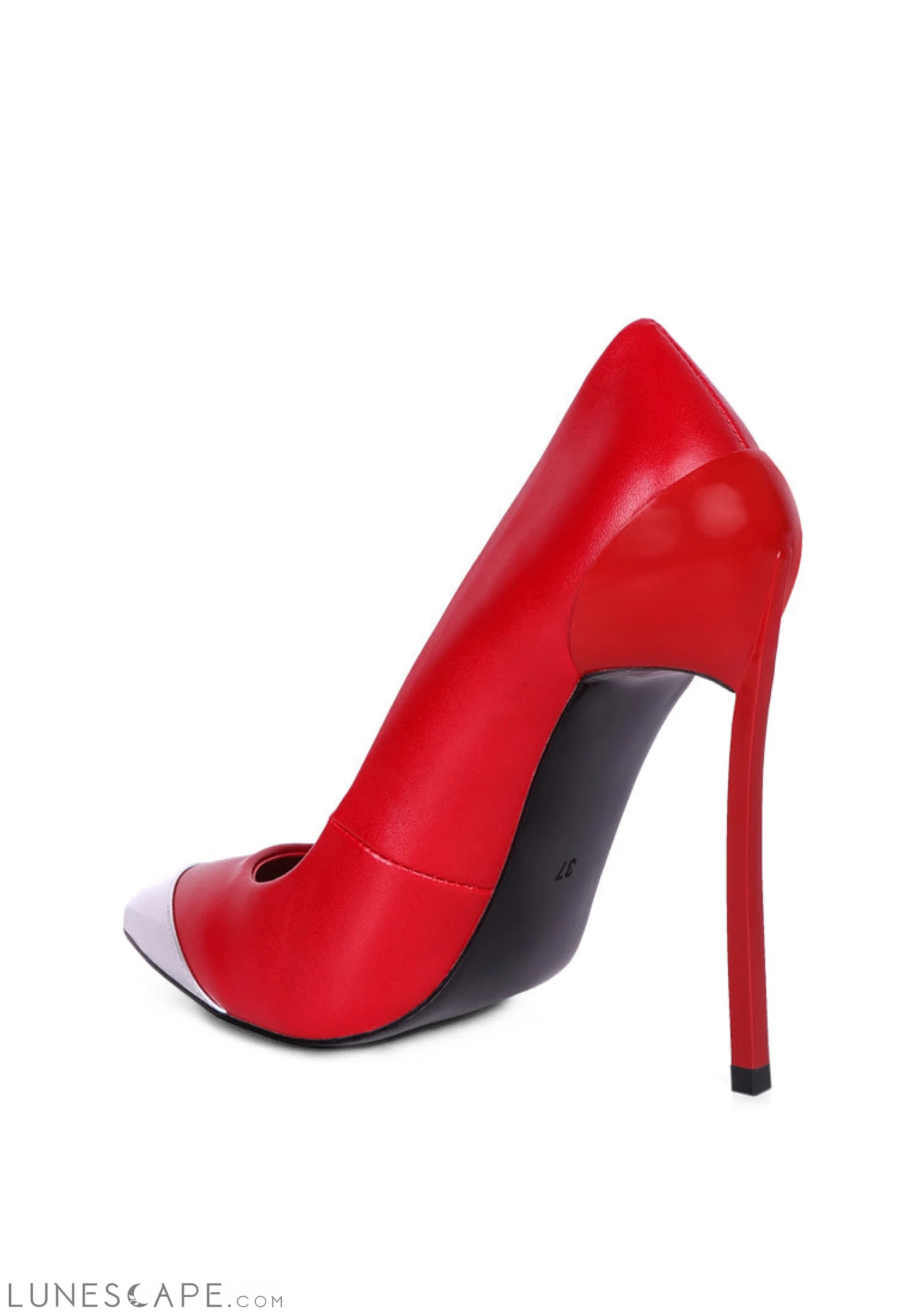 Cidra Silver Dip Stiletto Heels LUNESCAPE