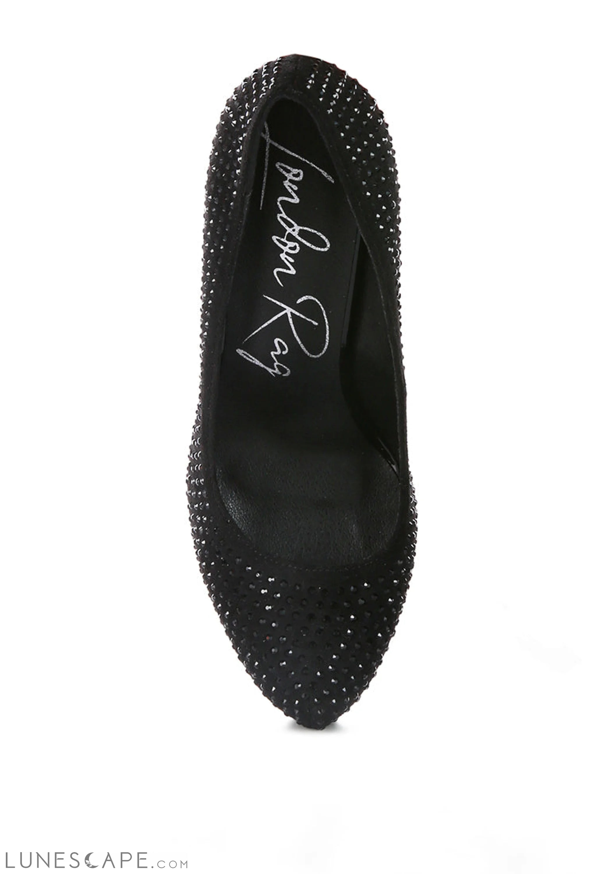 Clarisse Diamante Faux Suede High Heeled Platform Pumps LUNESCAPE
