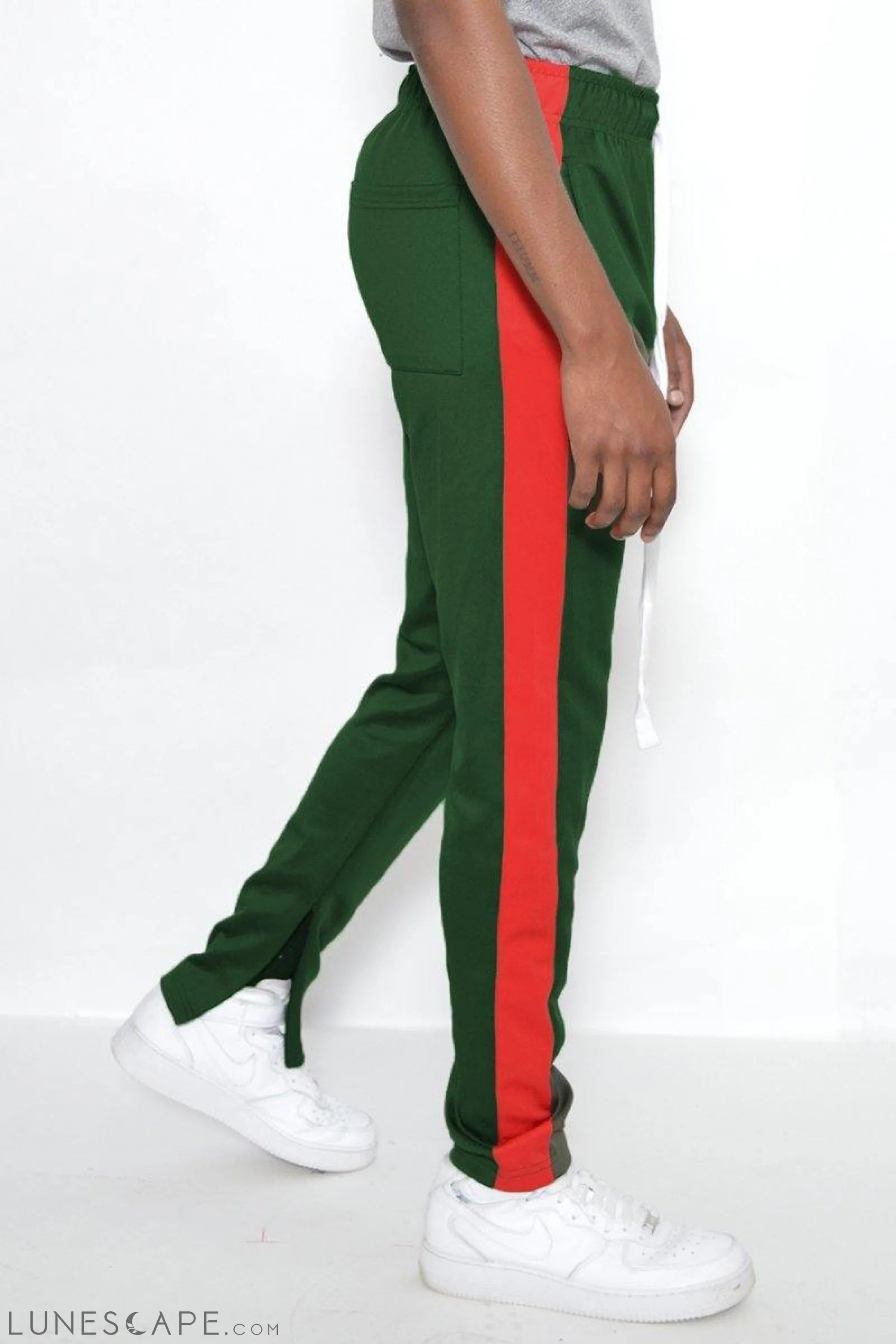CLASSIC SLIM FIT TRACK PANTS - GREEN LUNESCAPE