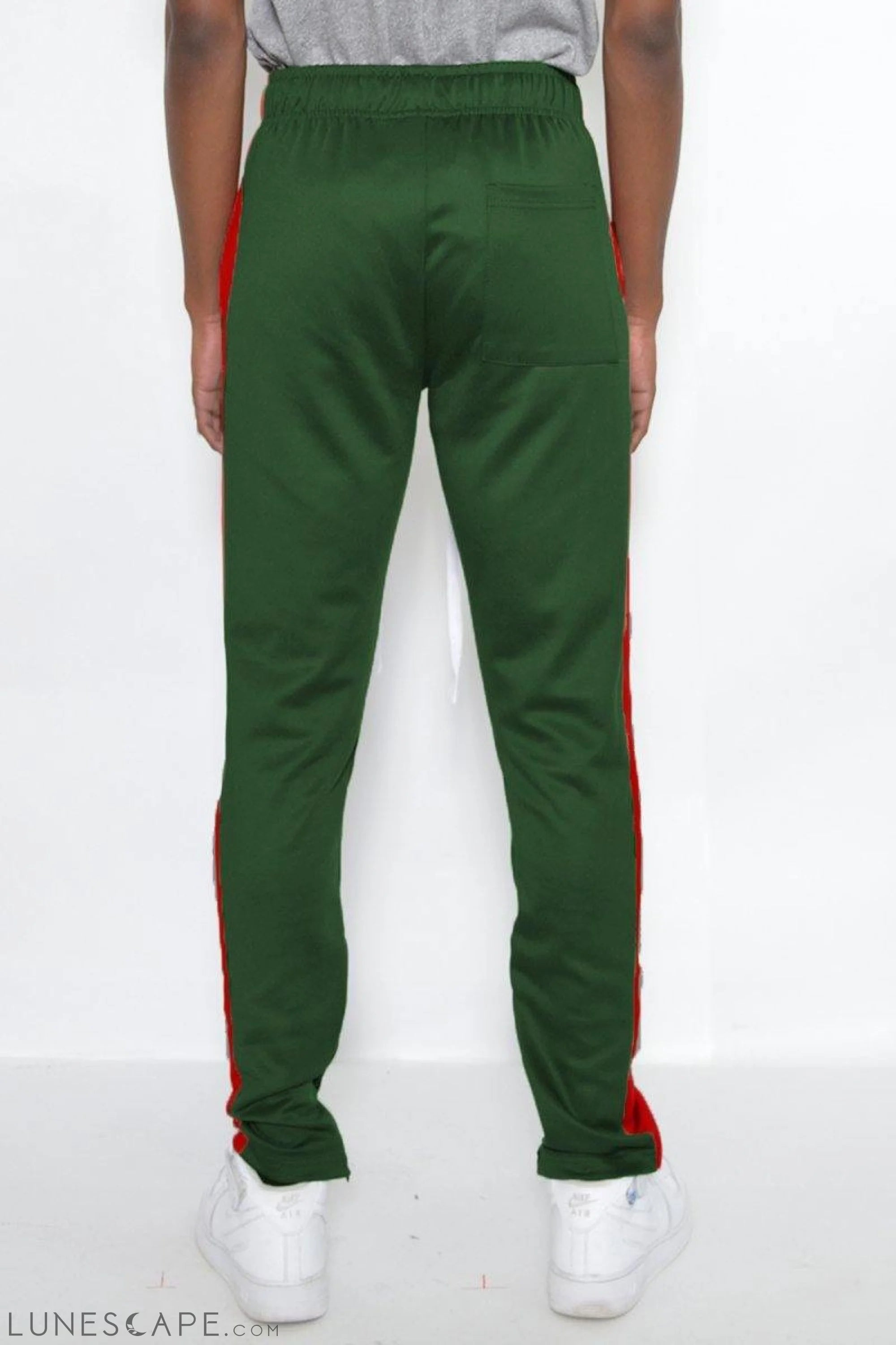 CLASSIC SLIM FIT TRACK PANTS - GREEN LUNESCAPE