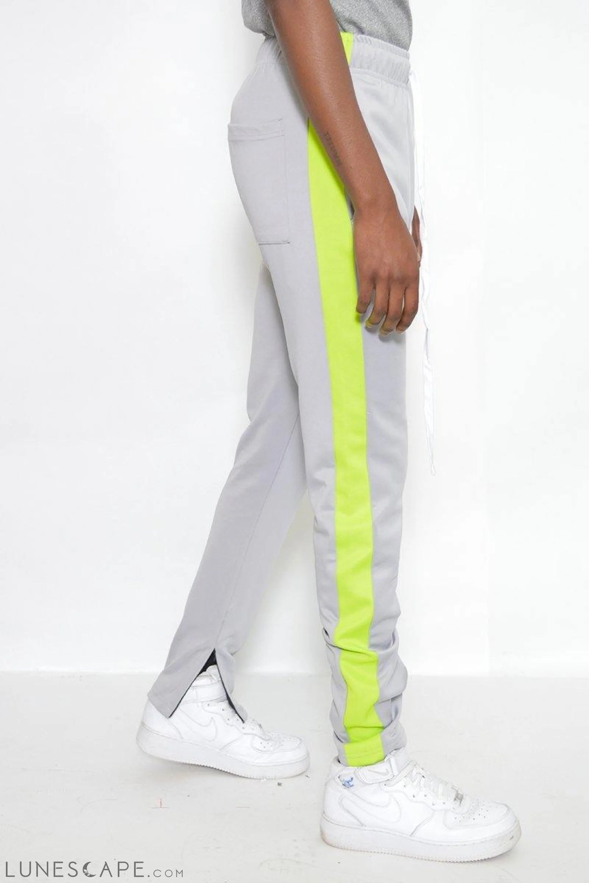CLASSIC SLIM FIT TRACK PANTS - NEON STRIPE LUNESCAPE