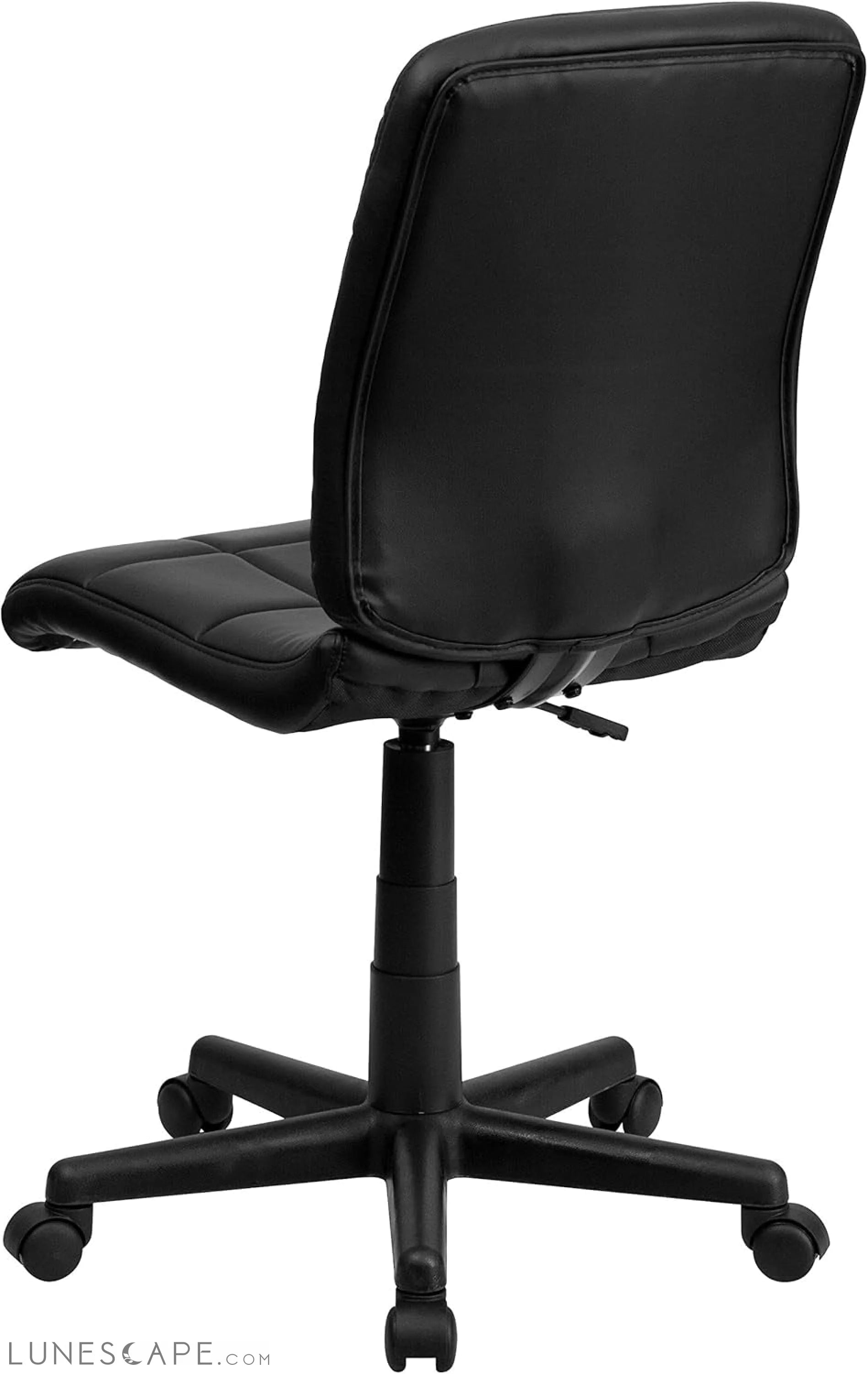 Clayton Mid-Back Tufted Vinyl Upholstered Swivel Desk Chair with LUNESCAPE