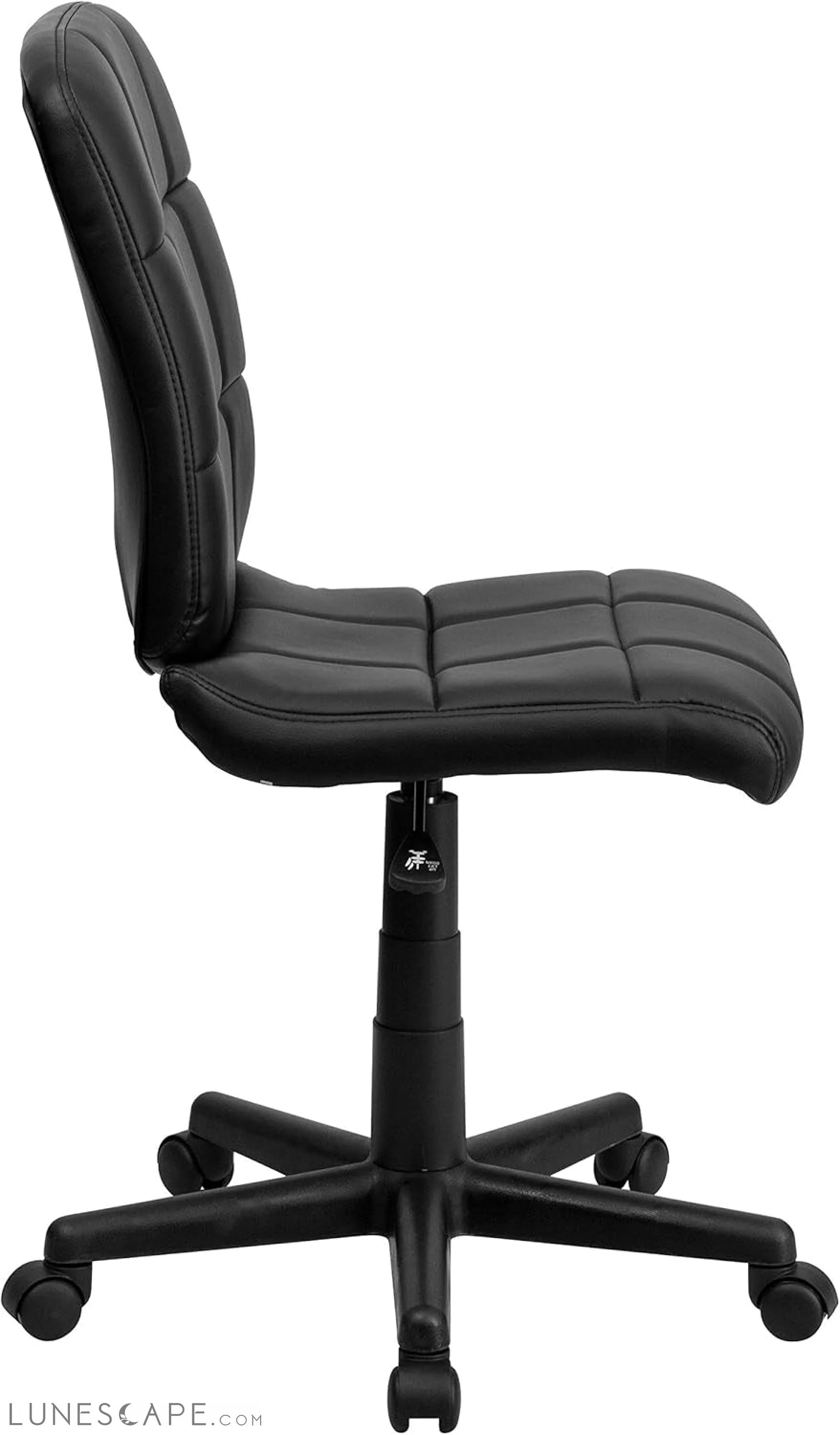 Clayton Mid-Back Tufted Vinyl Upholstered Swivel Desk Chair with LUNESCAPE