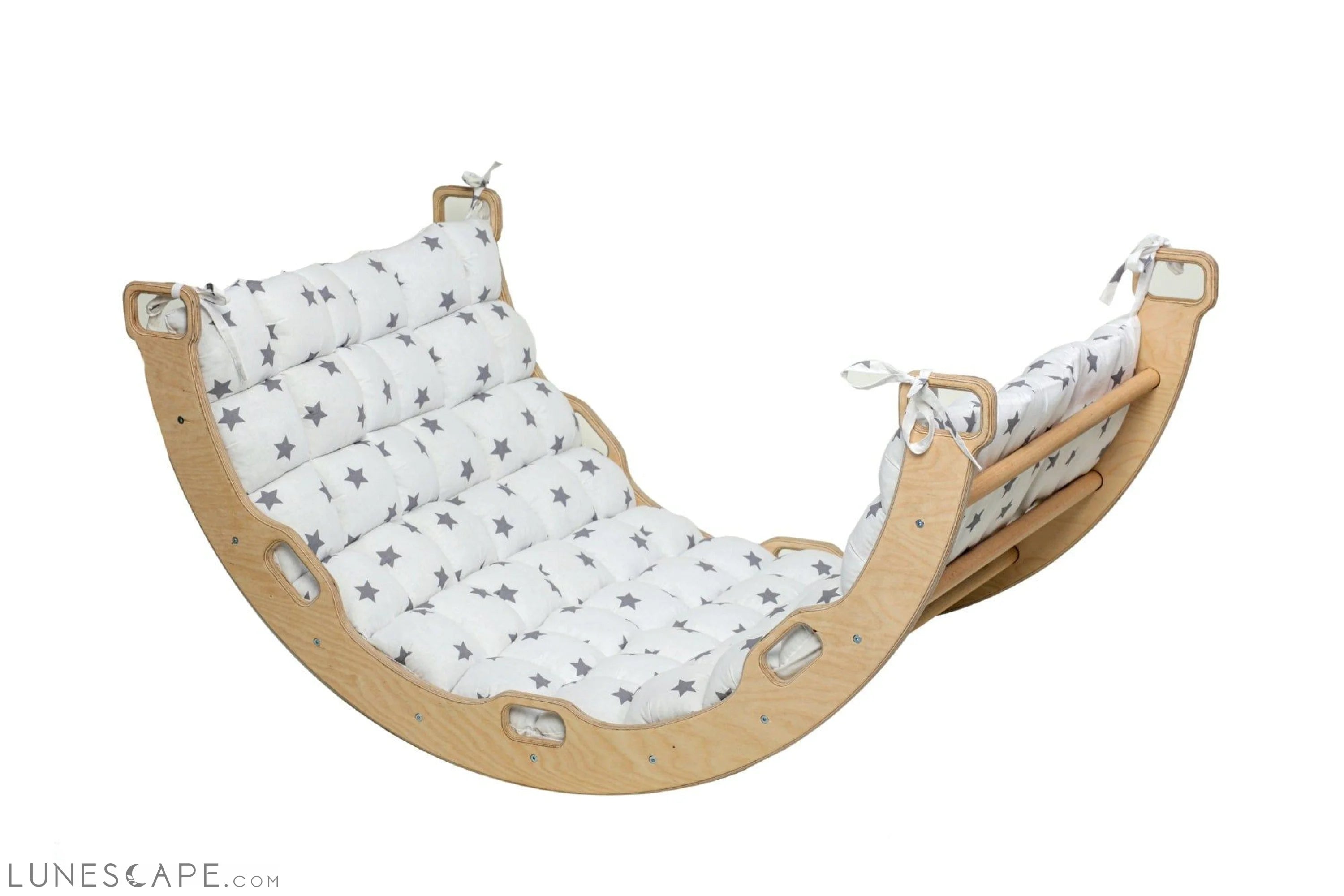 Climbing Arch / Rocker and White Star Pillow LUNESCAPE