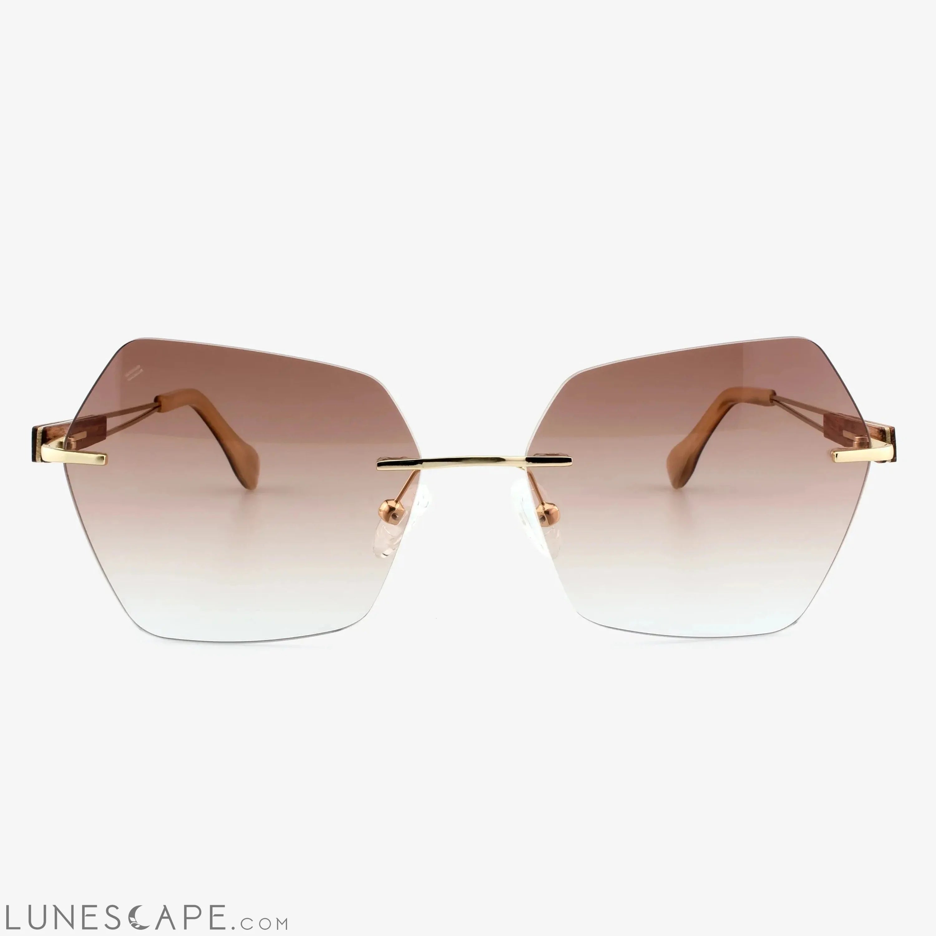 Cocoa - Metal & Wood Sunglasses LUNESCAPE