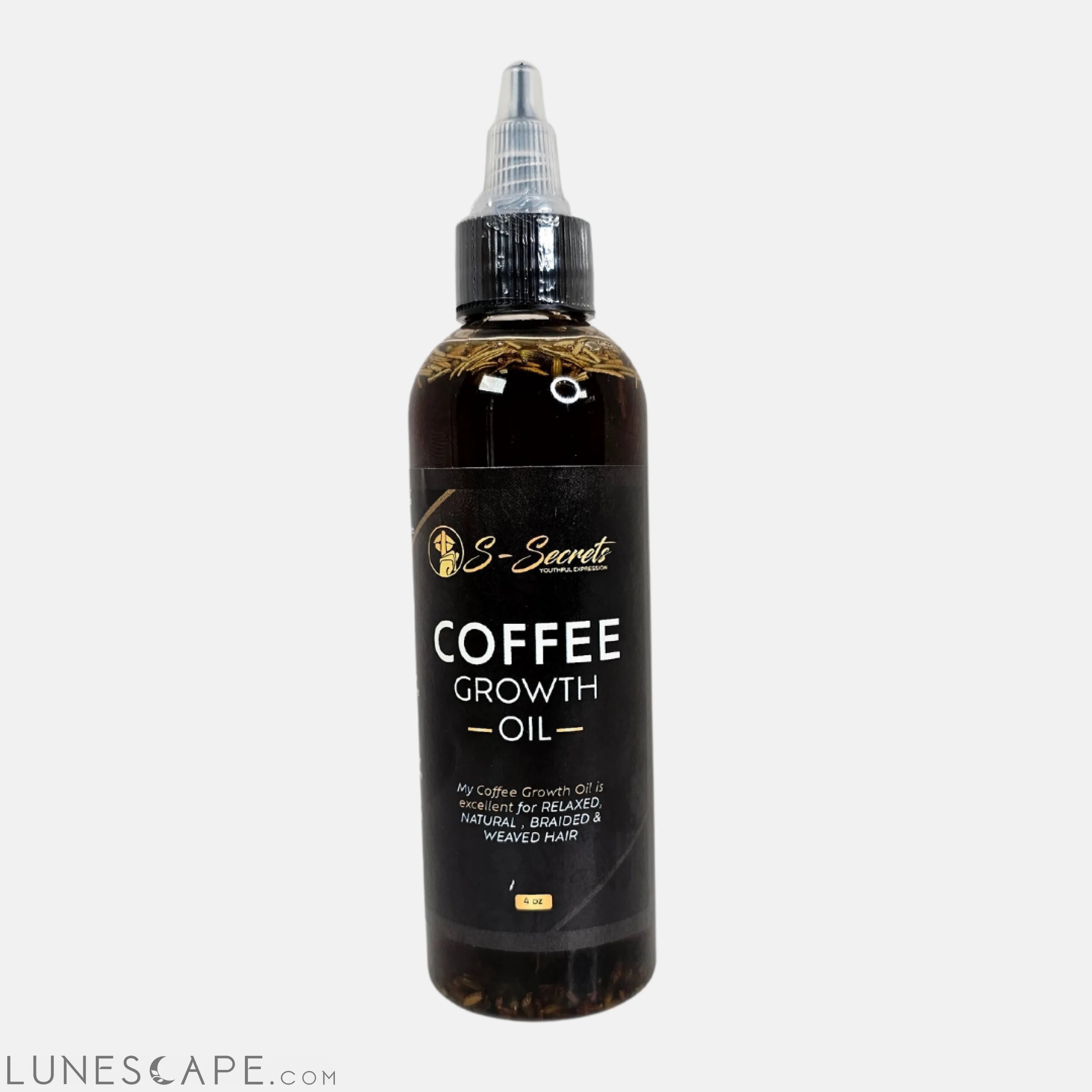 Coffee Hair Growth Oil 4oz, Herbs, Biotin, Essential oils, Potent LUNESCAPE
