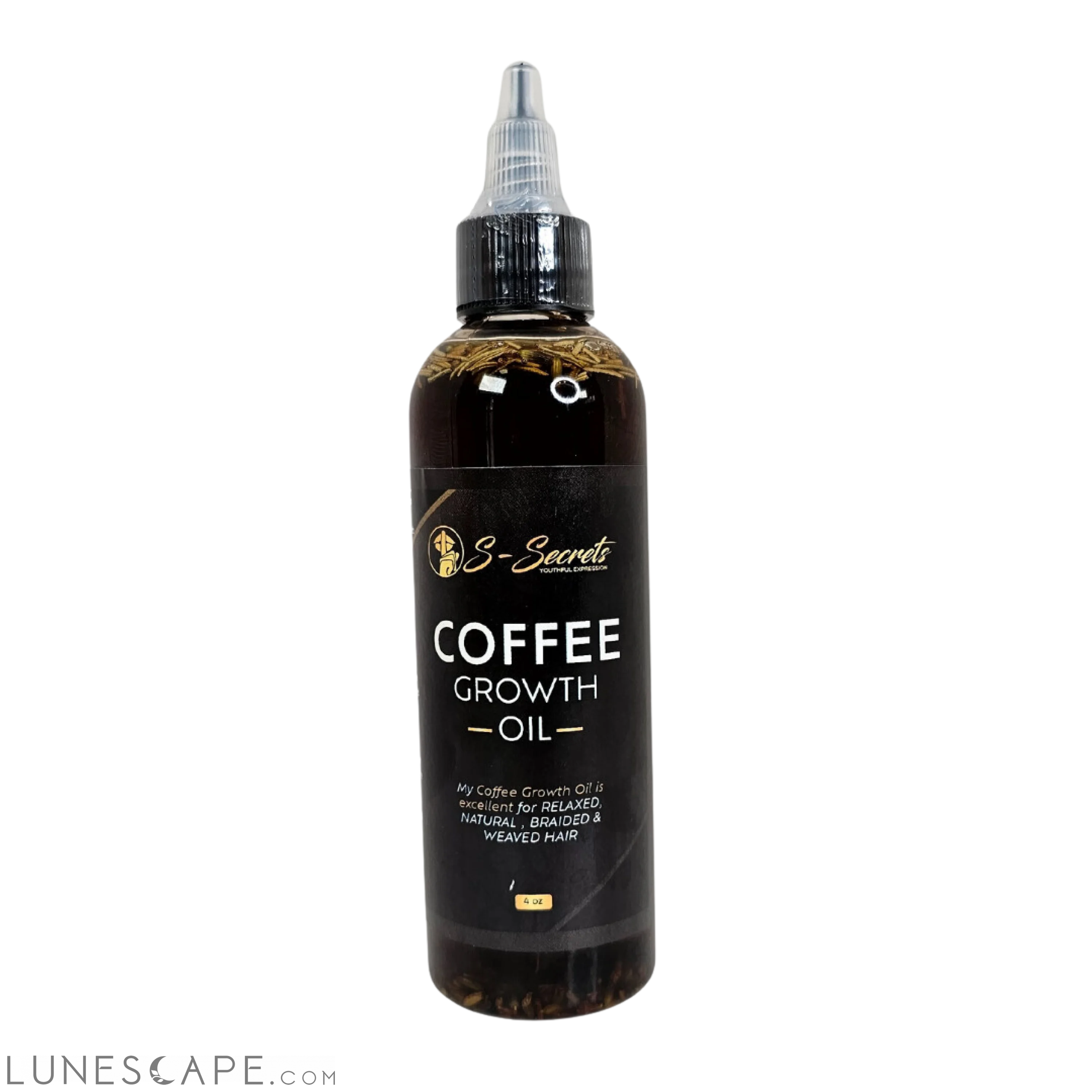 Coffee Hair Growth Oil 4oz, Herbs, Biotin, Essential oils, Potent LUNESCAPE