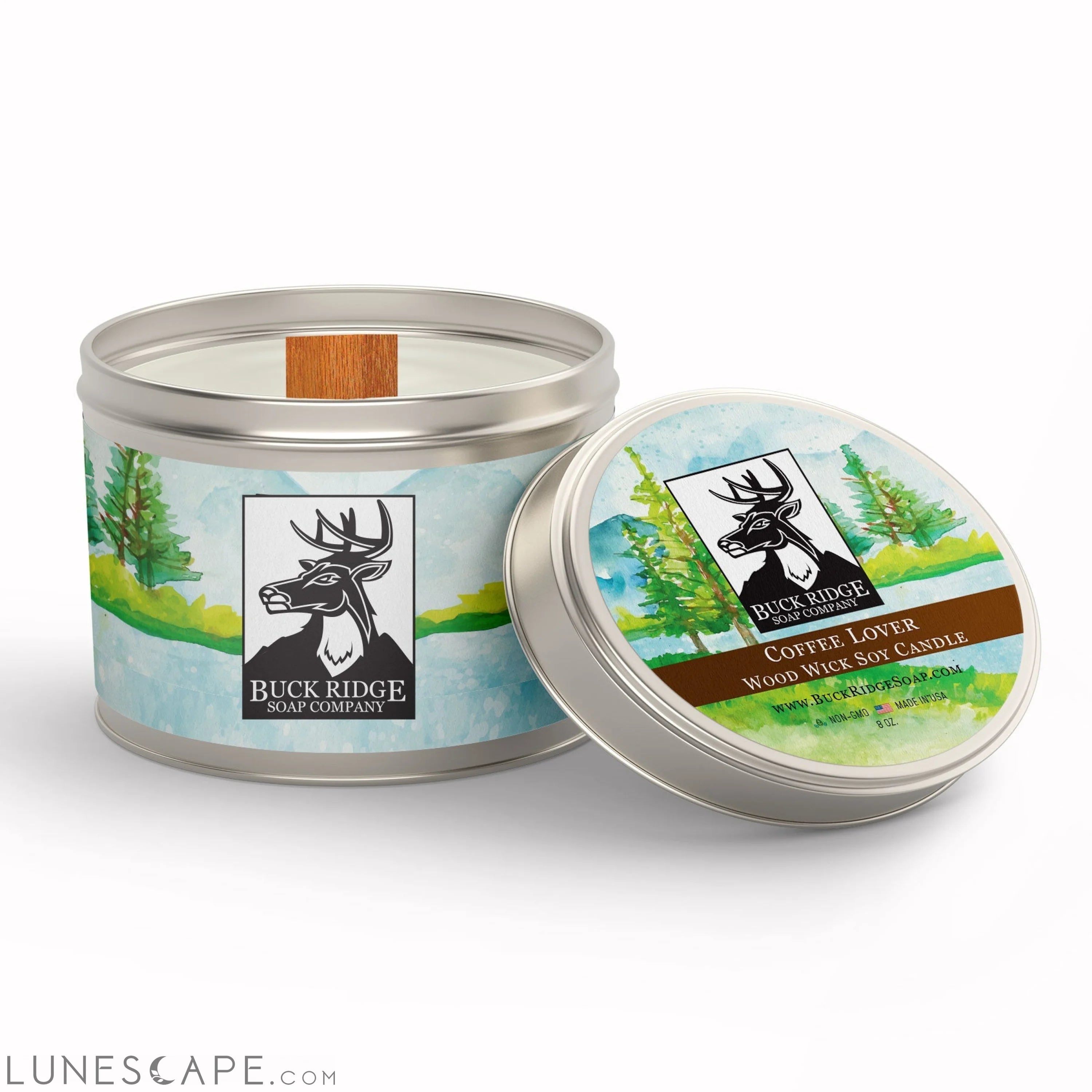 Coffee Lover Sustainable Wood Wick Soy Candle LUNESCAPE
